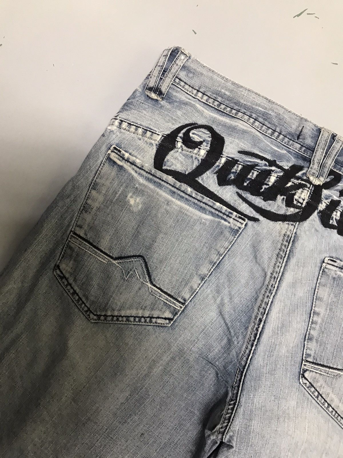 JNCO Vintage quicksilver embroidered denim jort Size US 38 / EU 54 - 11 Thumbnail