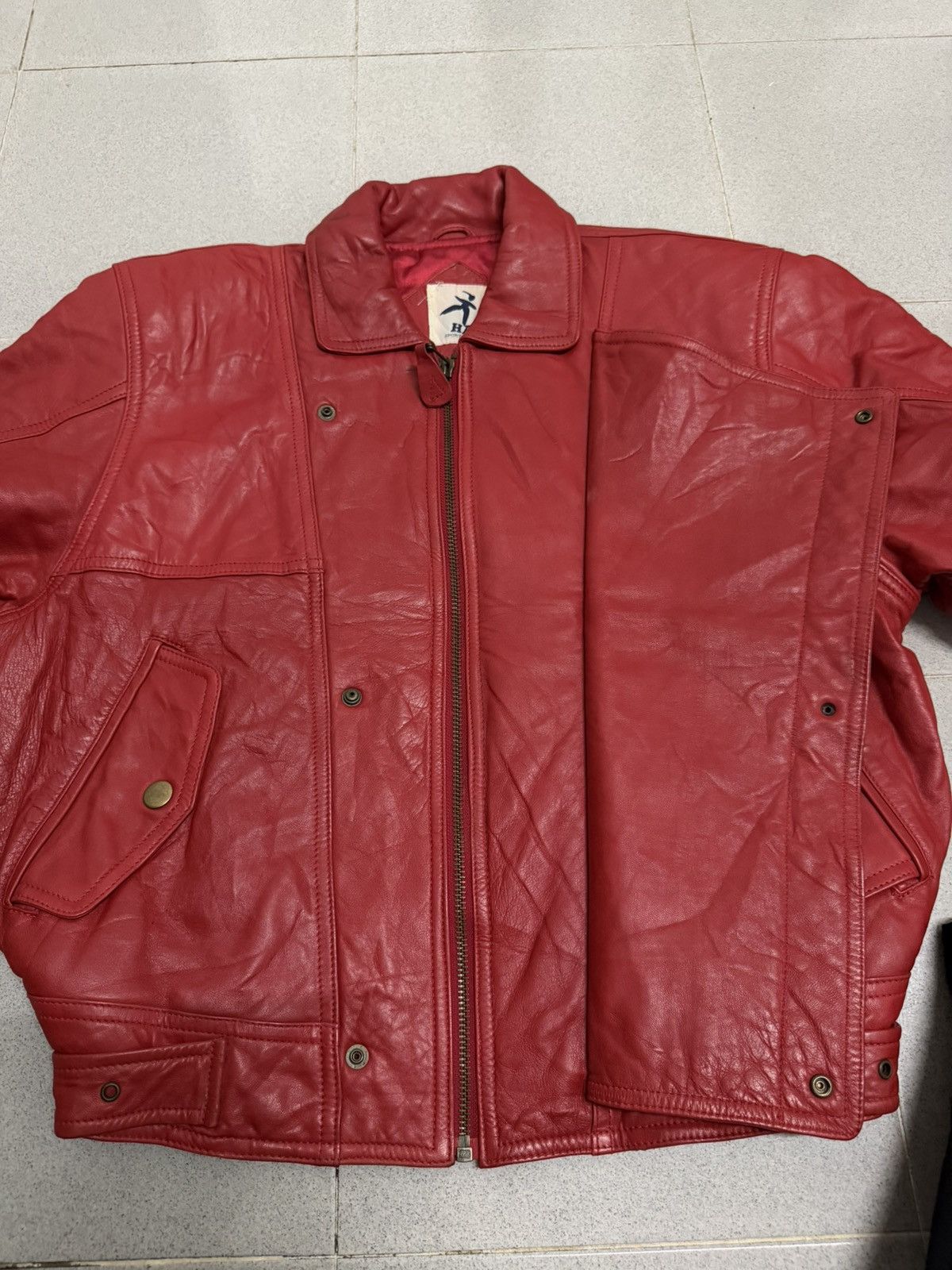 Hai Sporting Gear Rare Vintage Hai Sporting Gear Issey Miyake Leather Jacket Size US M / EU 48-50 / 2 - 14 Thumbnail