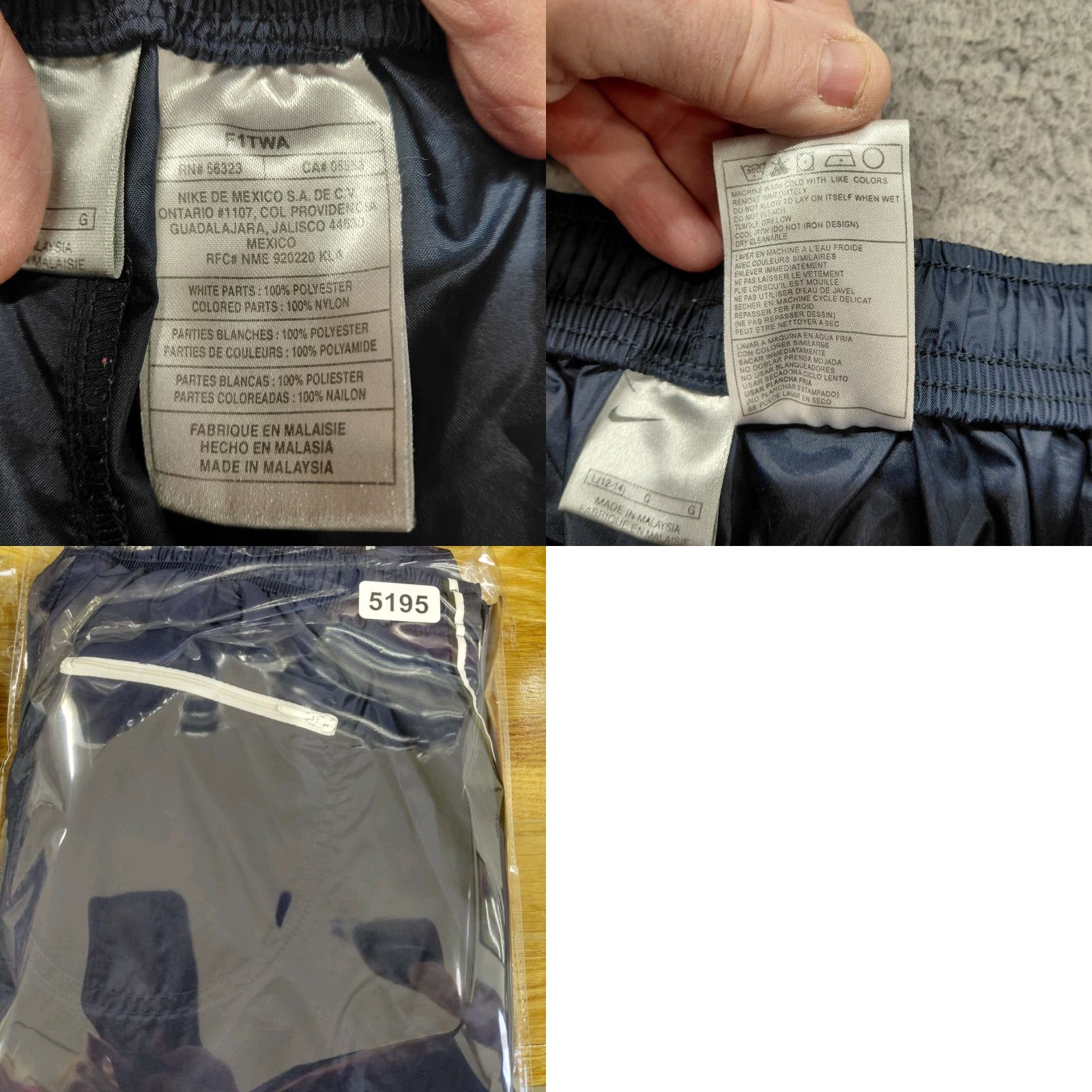 Nike Nike Pants Womens L Blue Sweatpants Joggers Ankle Zip Flawed Windbreaker Pockets Dri-FIT Regular Size 36" / US 14 / IT 50 - 9 Thumbnail