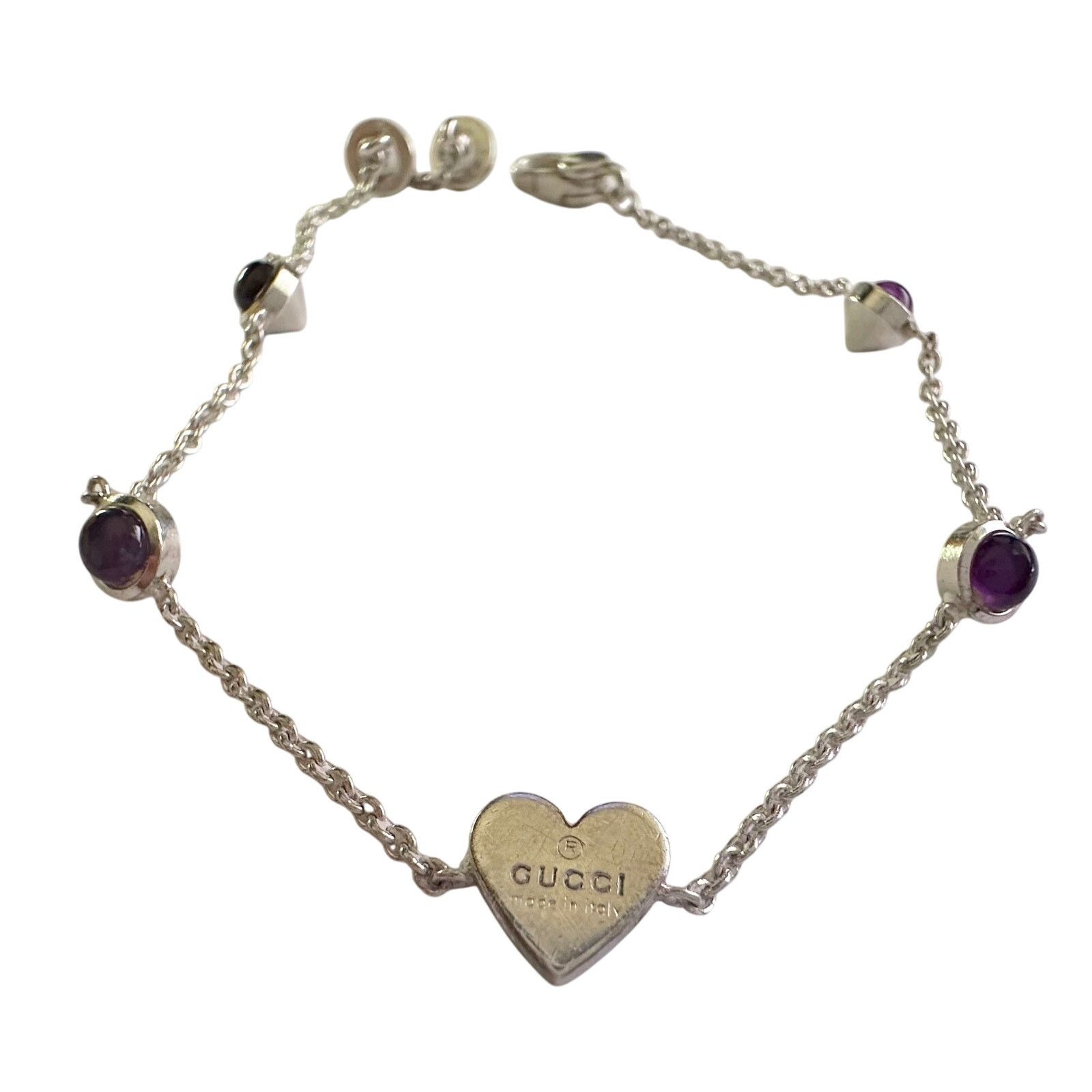 Gucci Gucci Heart Tag Amethyst Bracelet #17 Size ONE SIZE - 9 Thumbnail