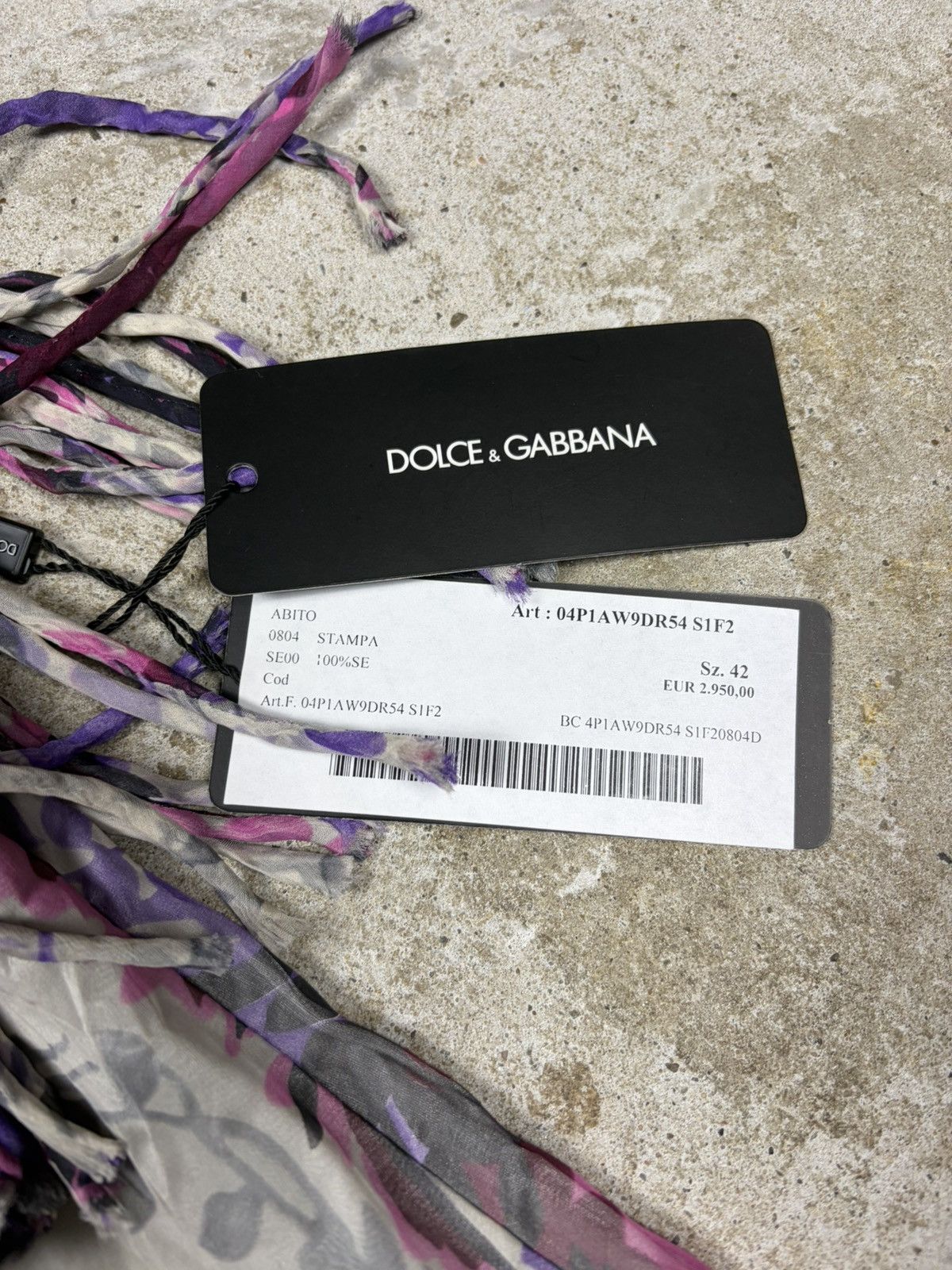 Dolce & Gabbana SS 2004 Dolce & Gabbana Silk Fringe Mesh Dress Size M / US 6-8 / IT 42-44 - 11 Thumbnail