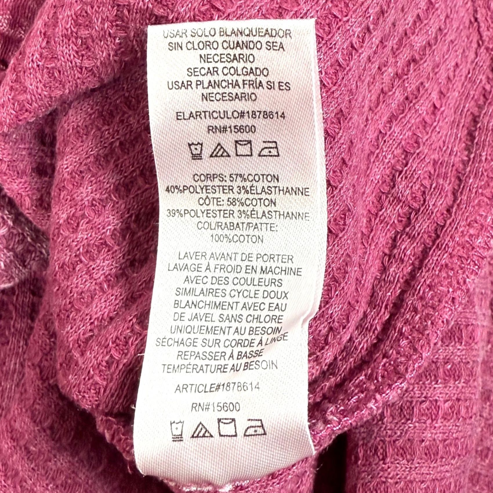 Vintage BRIGGS Button-Up Shirt Waffle Knit Long Sleeve Pink Women Regular Large Adult Womens Shacket Thermal Pockets Size L / US 10 / IT 46 - 5 Thumbnail