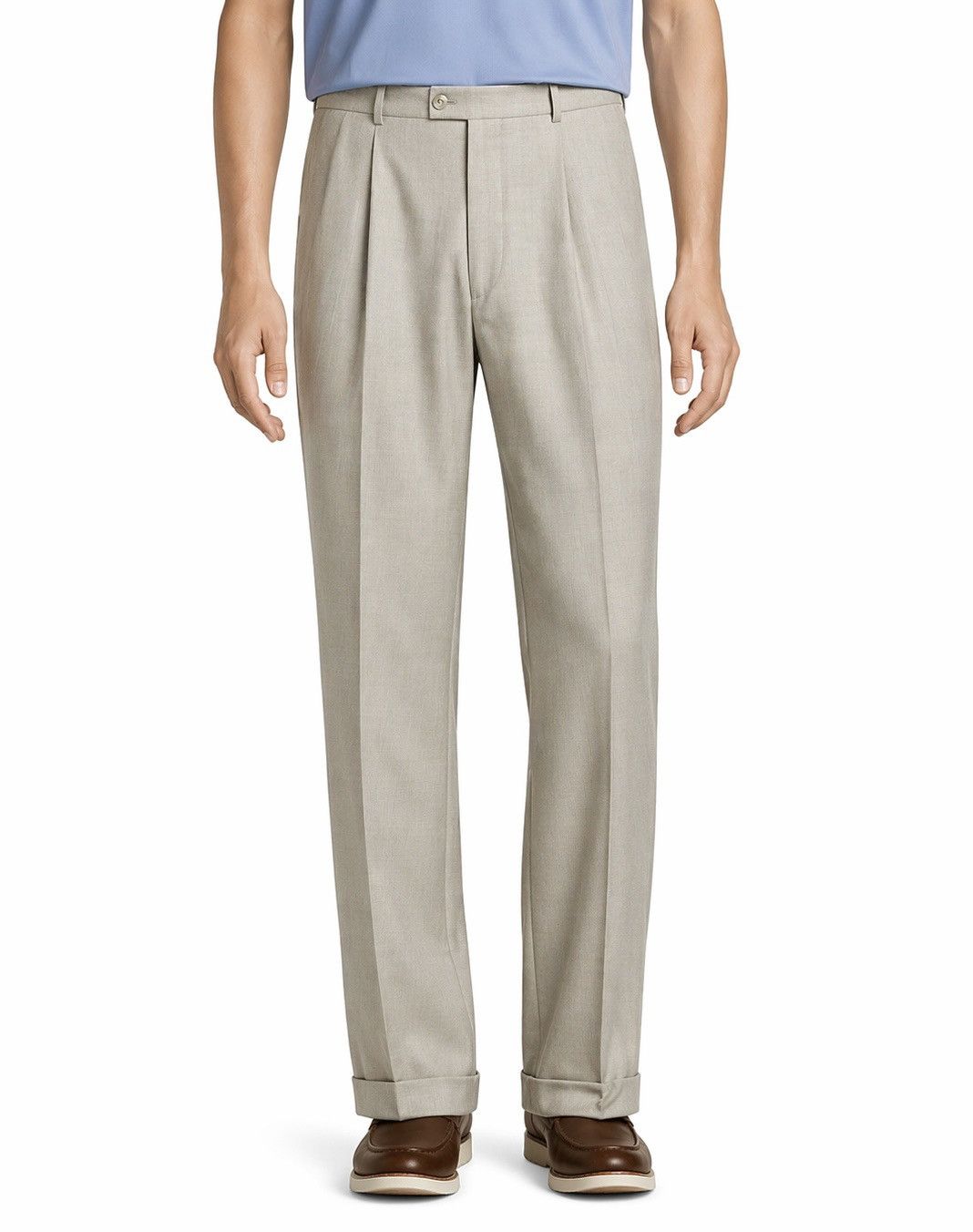 Tommy Hilfiger Tommy Hilfiger Tan Khaki Pleated Dress Pants Size 36x29 Size US 36 / EU 52 - 2 Thumbnail