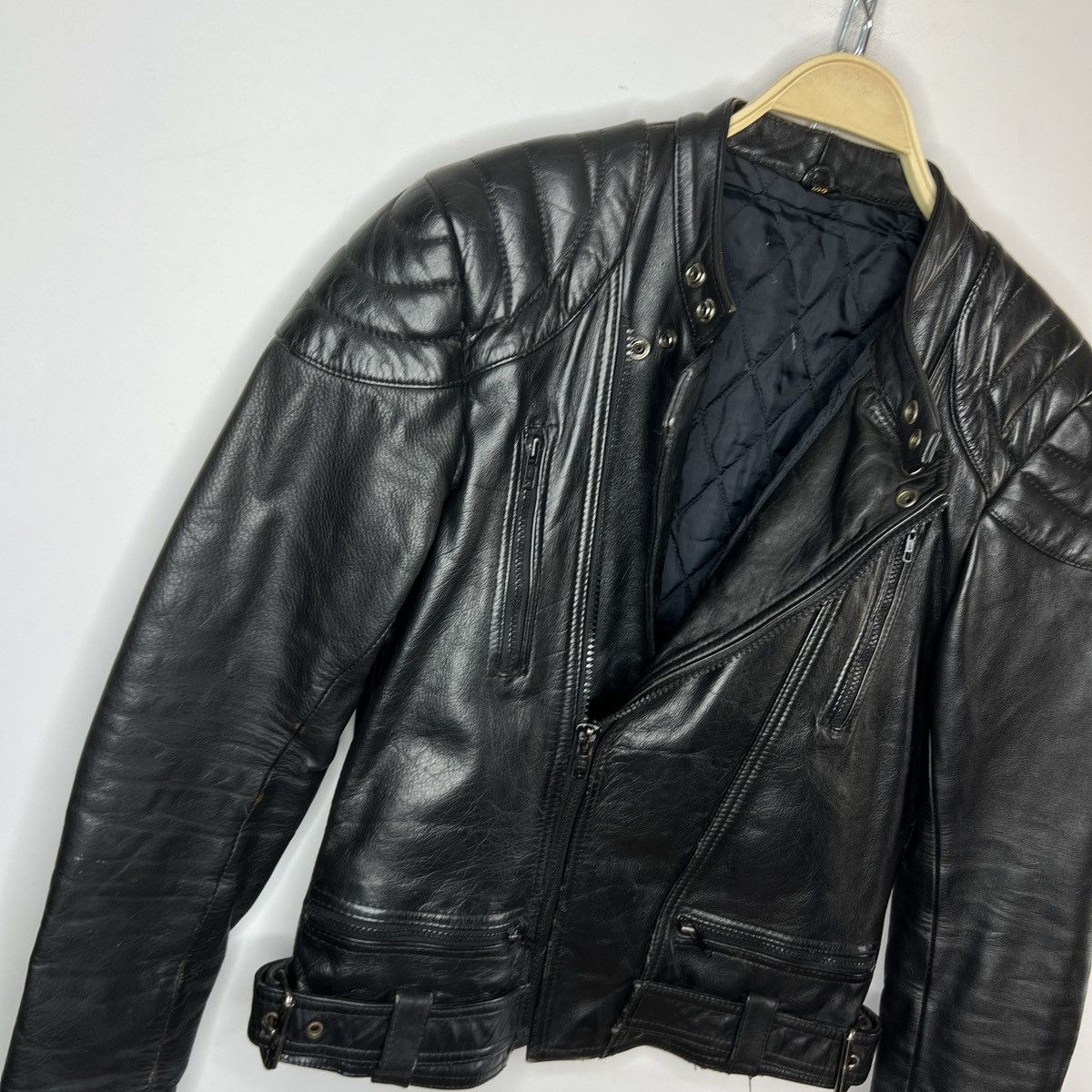 Vintage Moto Vintage Racing Leather Jacket Ramones Biker 90s Punk Size US M / EU 48-50 / 2 - 3 Thumbnail