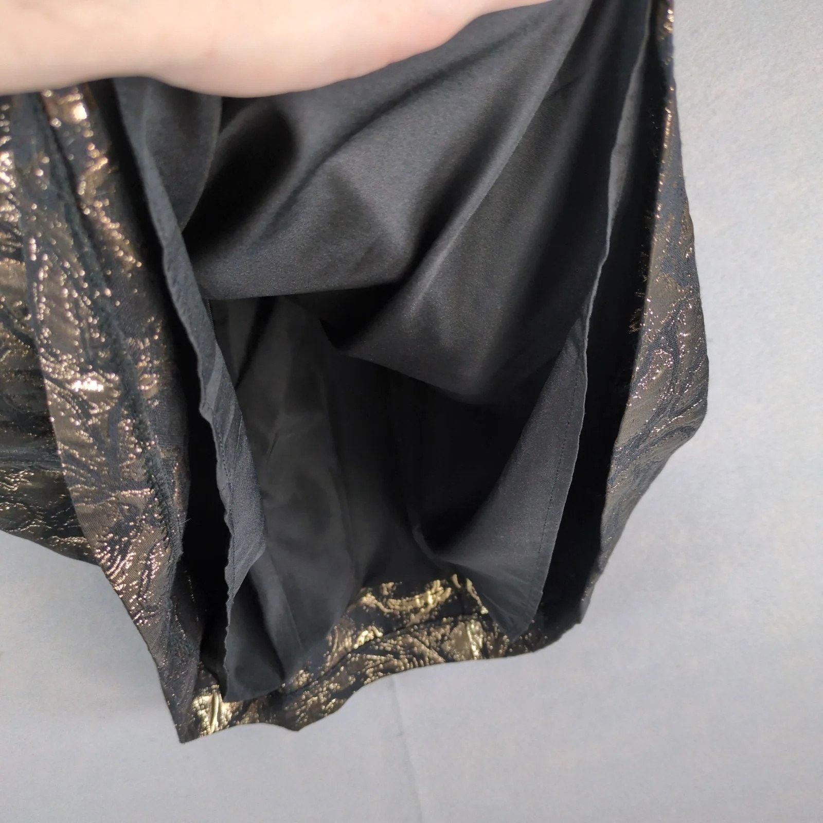 Other Jack Metallic Gold & Black Jacquard Peplum Dress Sleeveless Size M / US 6-8 / IT 42-44 - 8 Thumbnail