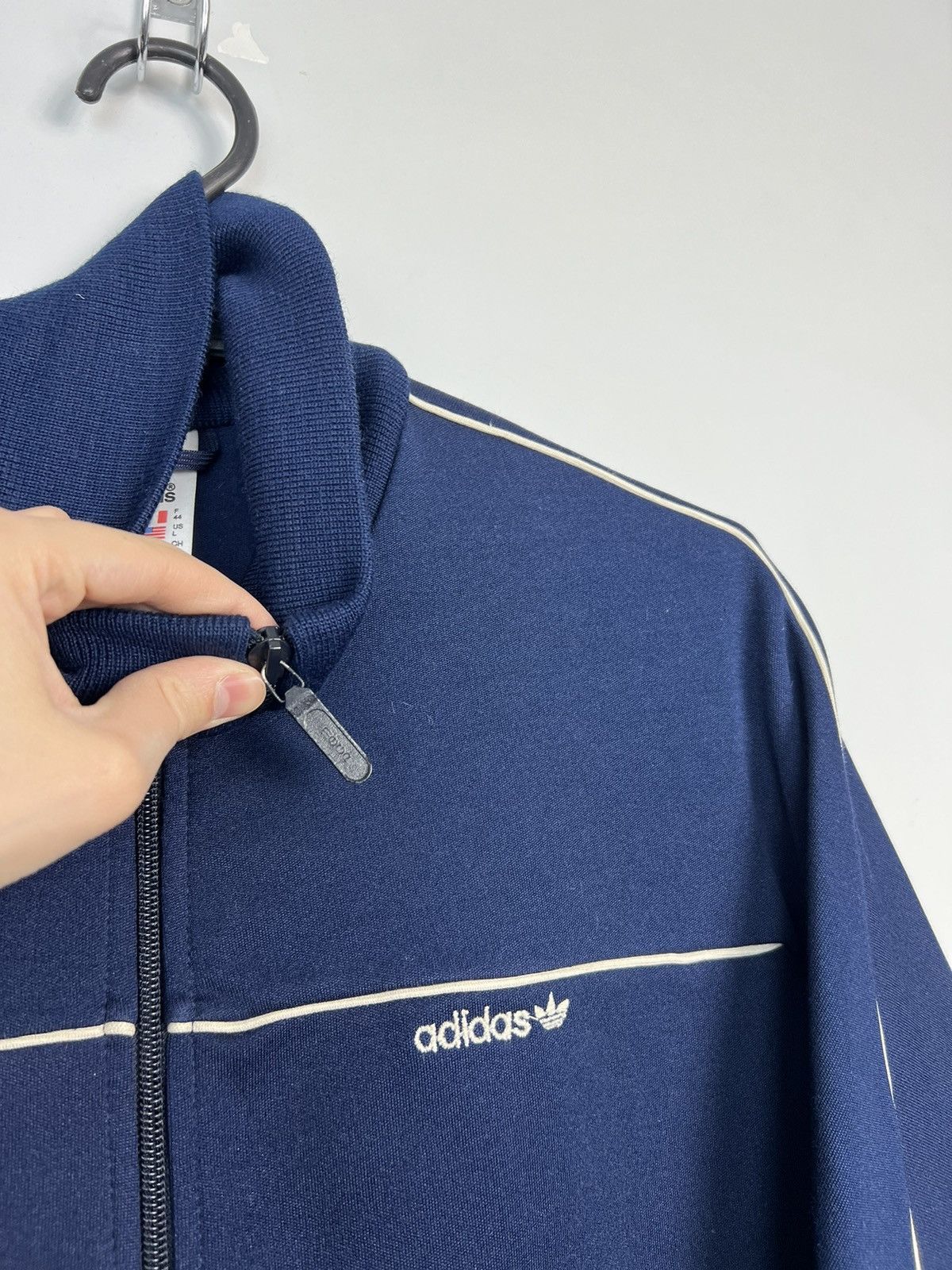 Adidas × Vintage Rare Sweatshirt Adidas Vintage 80’s Zipped Logo Size US M / EU 48-50 / 2 - 2 Thumbnail