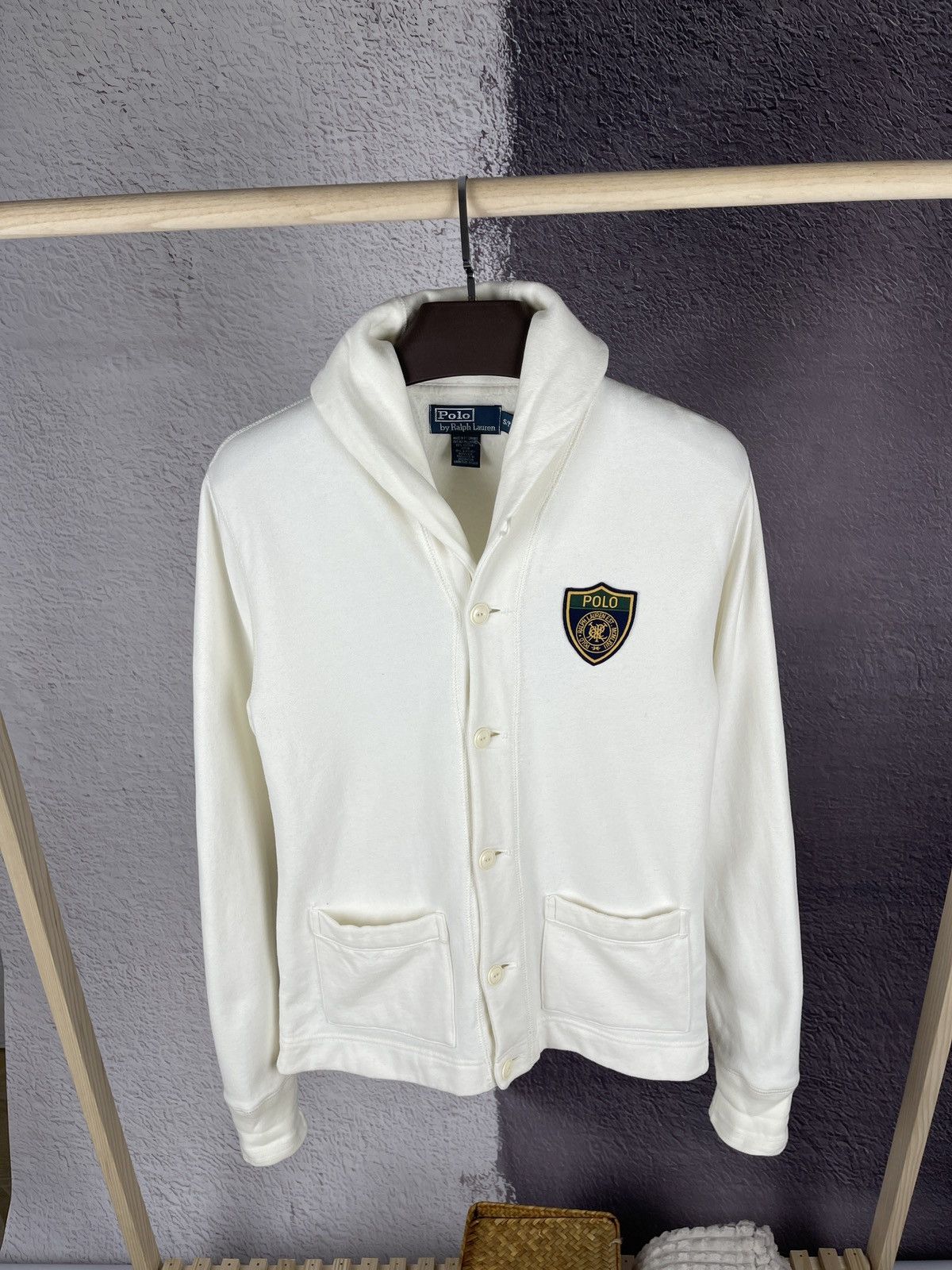 Polo Ralph Lauren Polo Ralph Lauren white cardigan sweater pockets button up Size US S / EU 44-46 / 1 - 10 Thumbnail