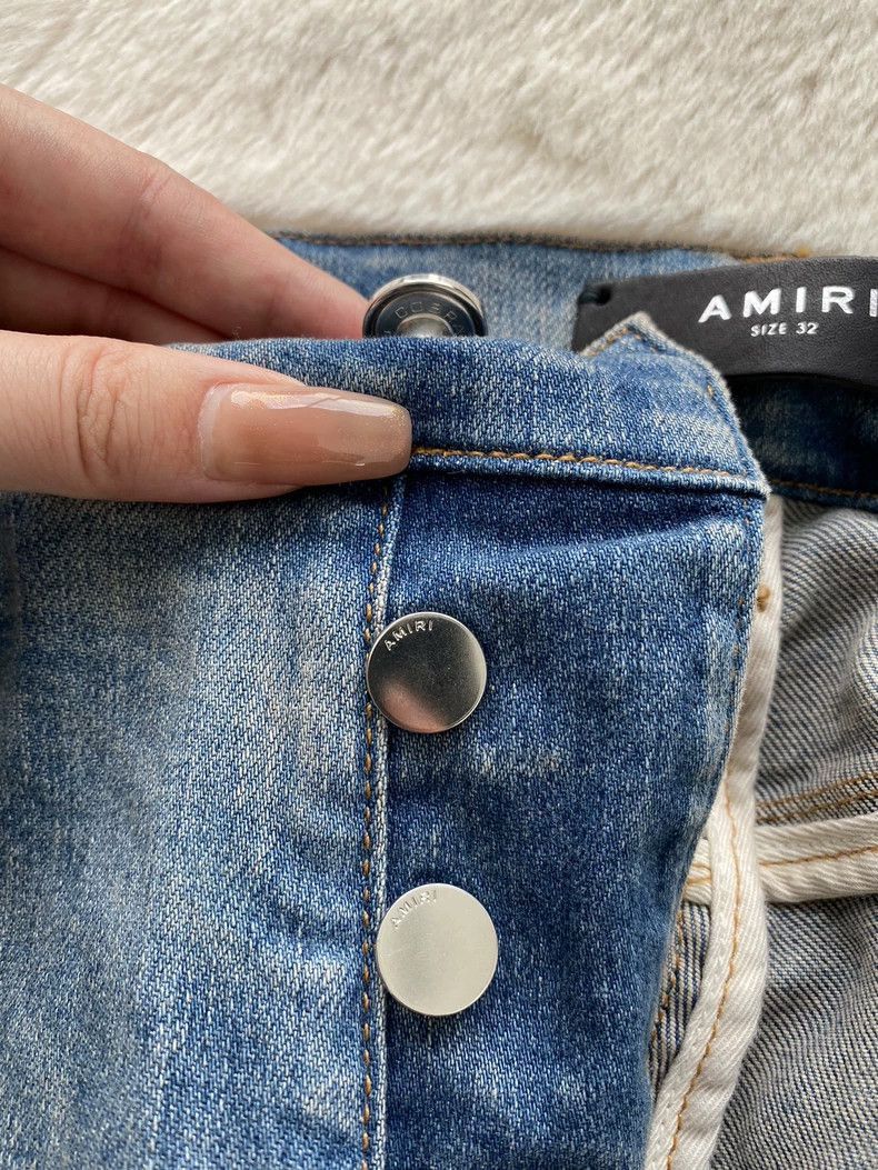 Amiri Amiri Blue Logo Denim Pants-2506 Size US 32 / EU 48 - 6 Thumbnail