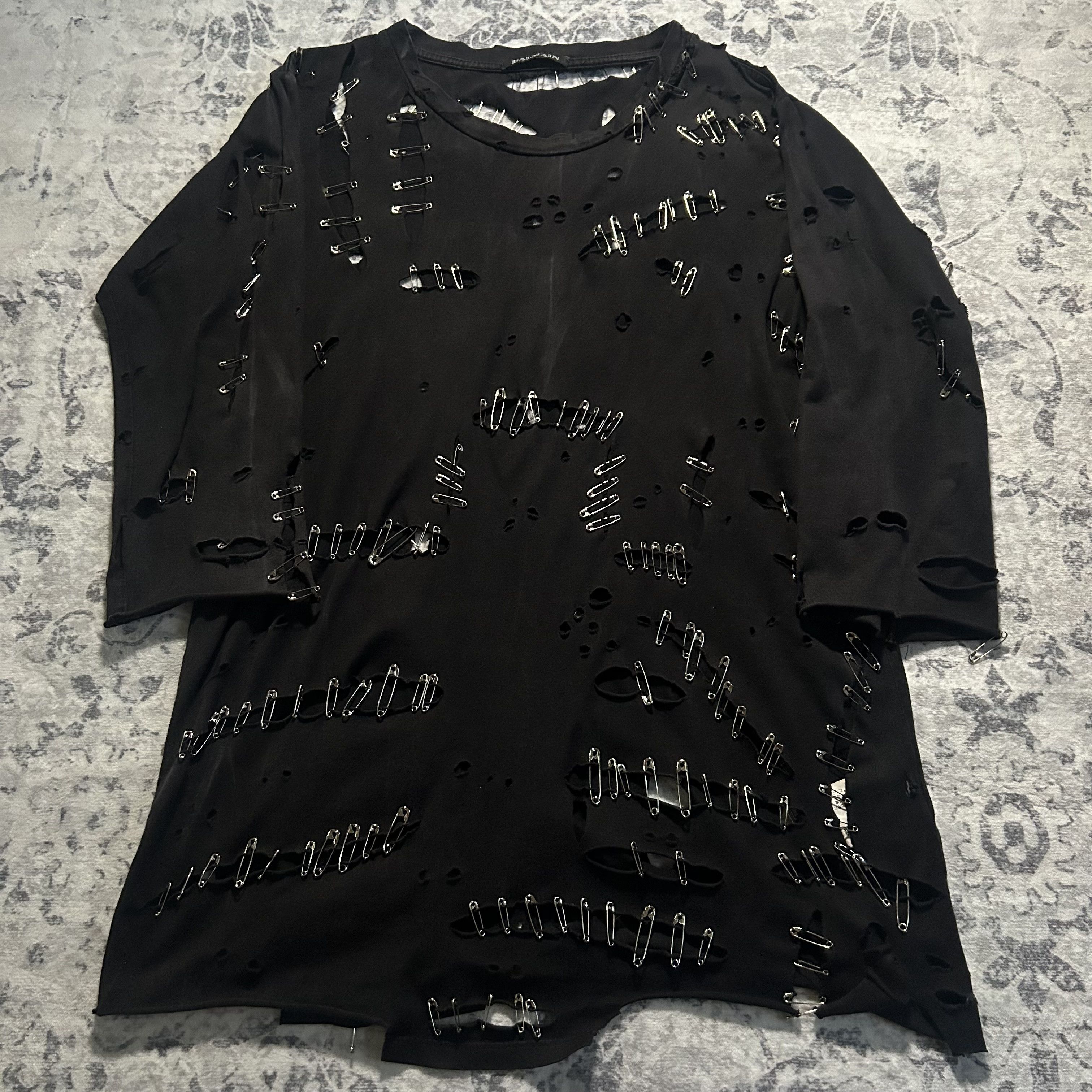 Balmain SS11 Safety Pins T-Shirt | Grailed