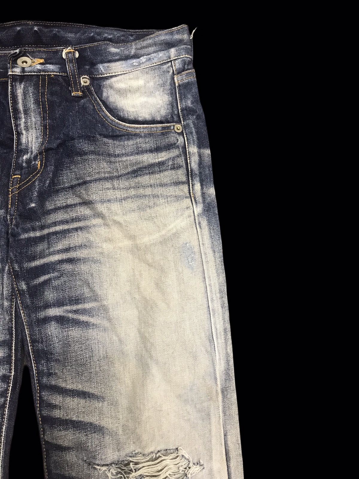 Japanese Brand 💥ARCHIVAL💥SELF TA SUPER STONEWASH DISTRESSED DENIM F295 Size US 30 / EU 46 - 3 Thumbnail