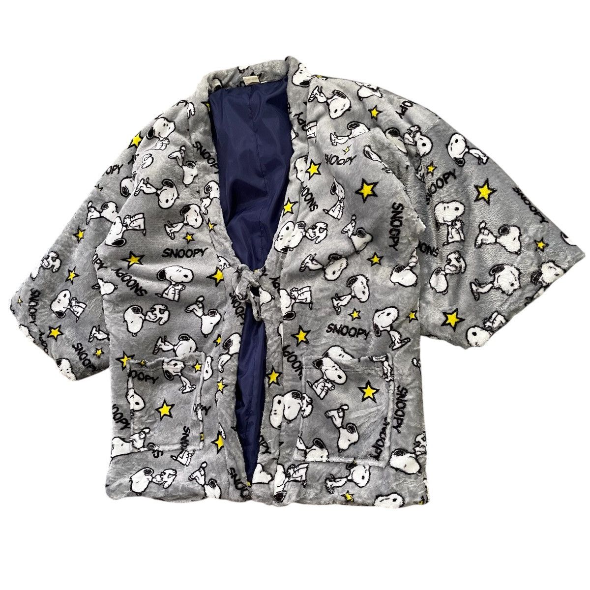 Peanuts Vintage Snoopy Peanuts Padded Hanten Kimono Jacket Grey Size US L / EU 52-54 / 3 - 4 Thumbnail