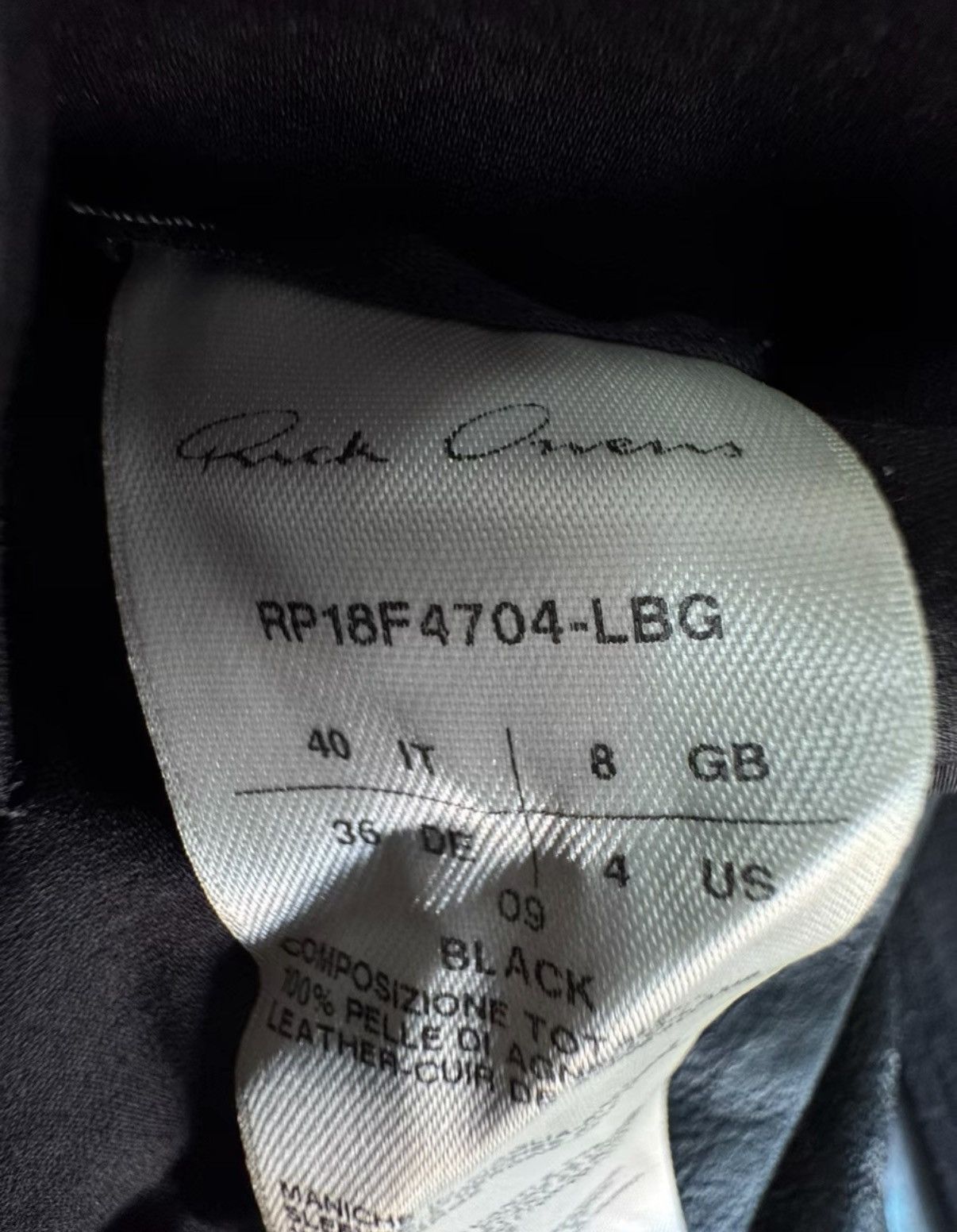 Rick Owens Rick Owens Women's Biker Leather Jacket K37 Size S / US 4 / IT 40 - 6 Thumbnail