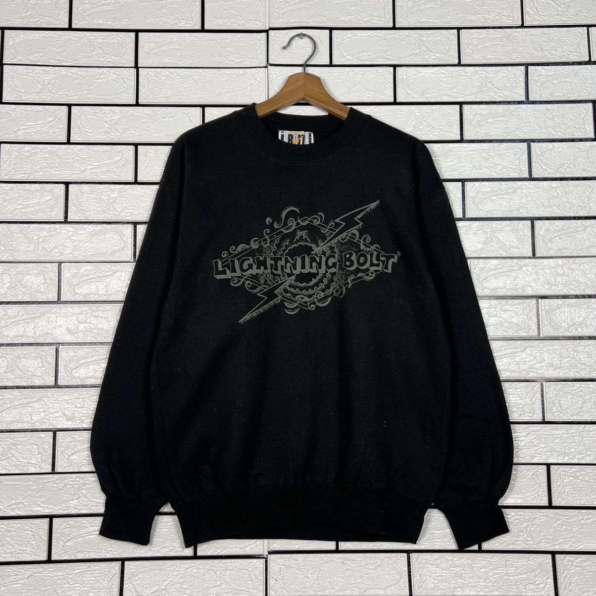 Lightning Bolt 90's LIGHTNING BOLT Big Logo Crewneck Sweatshirt #3996-C182 Size US L / EU 52-54 / 3 - 1 Thumbnail