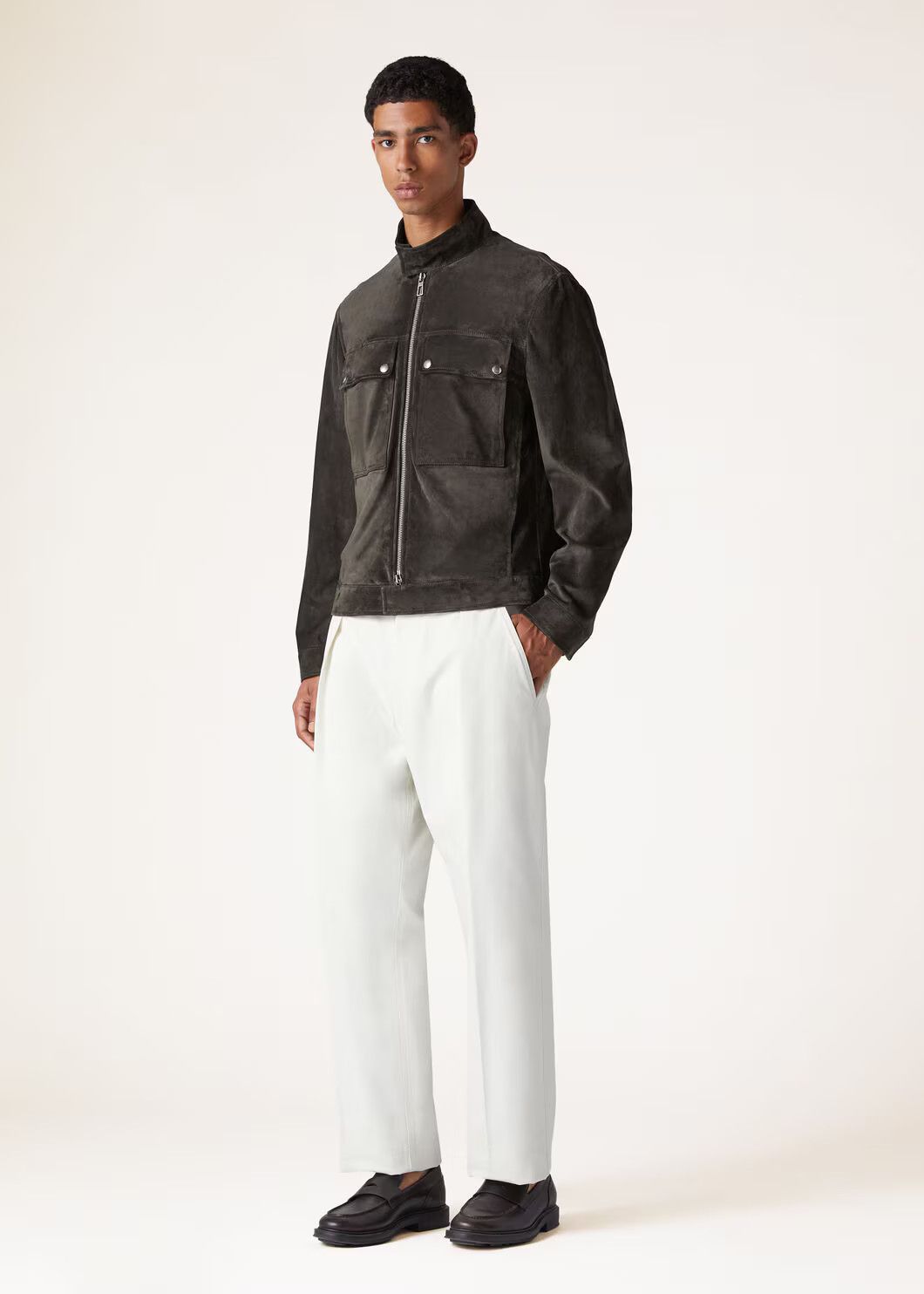 Loro Piana o1w1db10225 FAN8864 Geisei Bomber Jacket in Coal Green Size US S / EU 44-46 / 1 - 7 Thumbnail