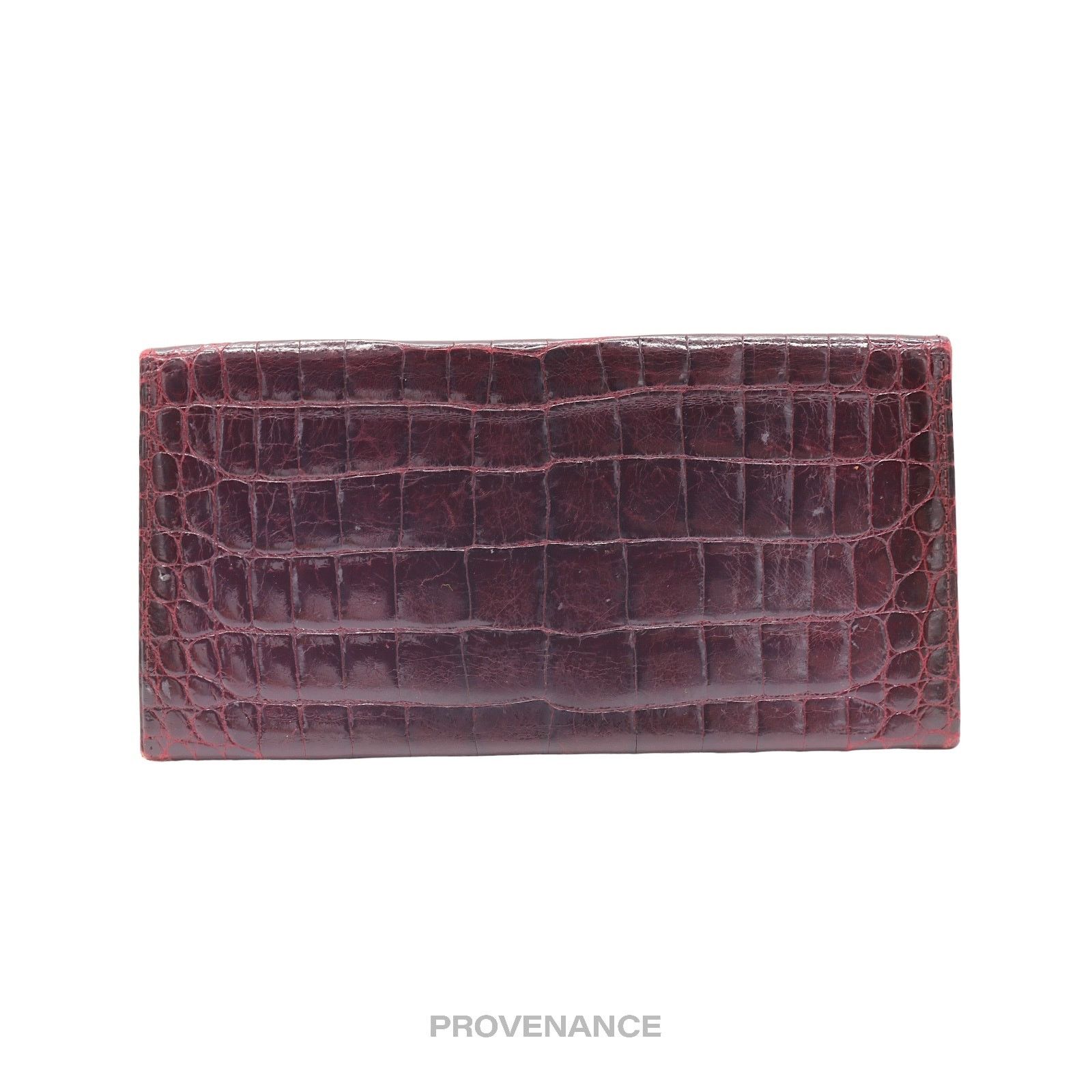 Givenchy 🔴 Givenchy Long Wallet - Burgundy Crocodile Leather Size ONE SIZE - 2 Thumbnail