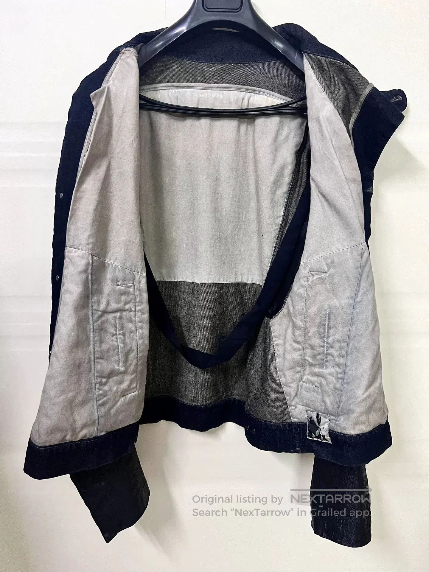 Rick Owens Drkshdw Rick Owens Denim and Leather Jacket. Size US L / EU 52-54 / 3 - 8 Thumbnail