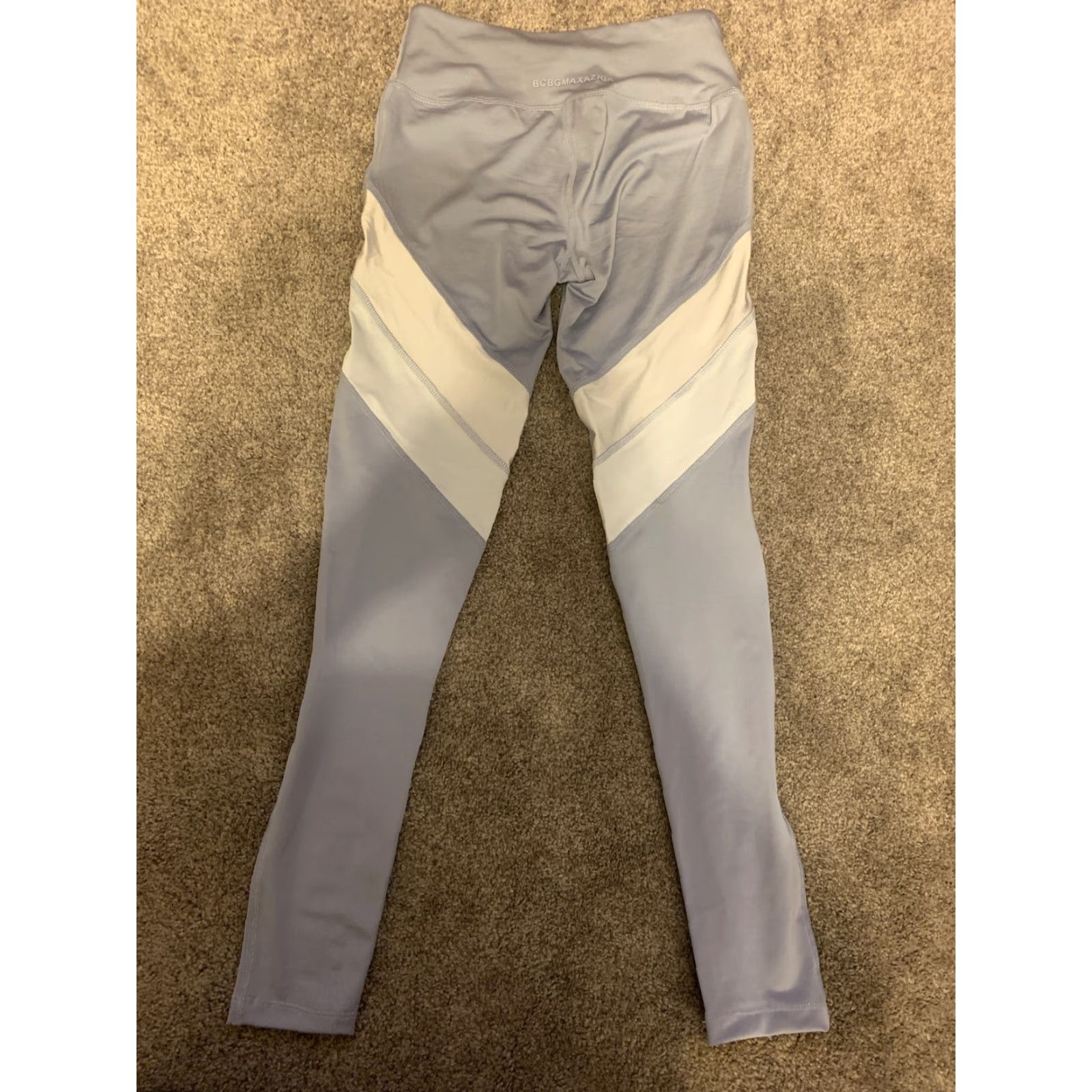 Bcbgmaxazria Max Azria BCBG Leggings Colorblock High Waist S Womens Multicolor Moisture Wicking Pockets Stretch Activewear Athletic Eventide Blue Size 28" / US 6 / IT 42 - 3 Thumbnail
