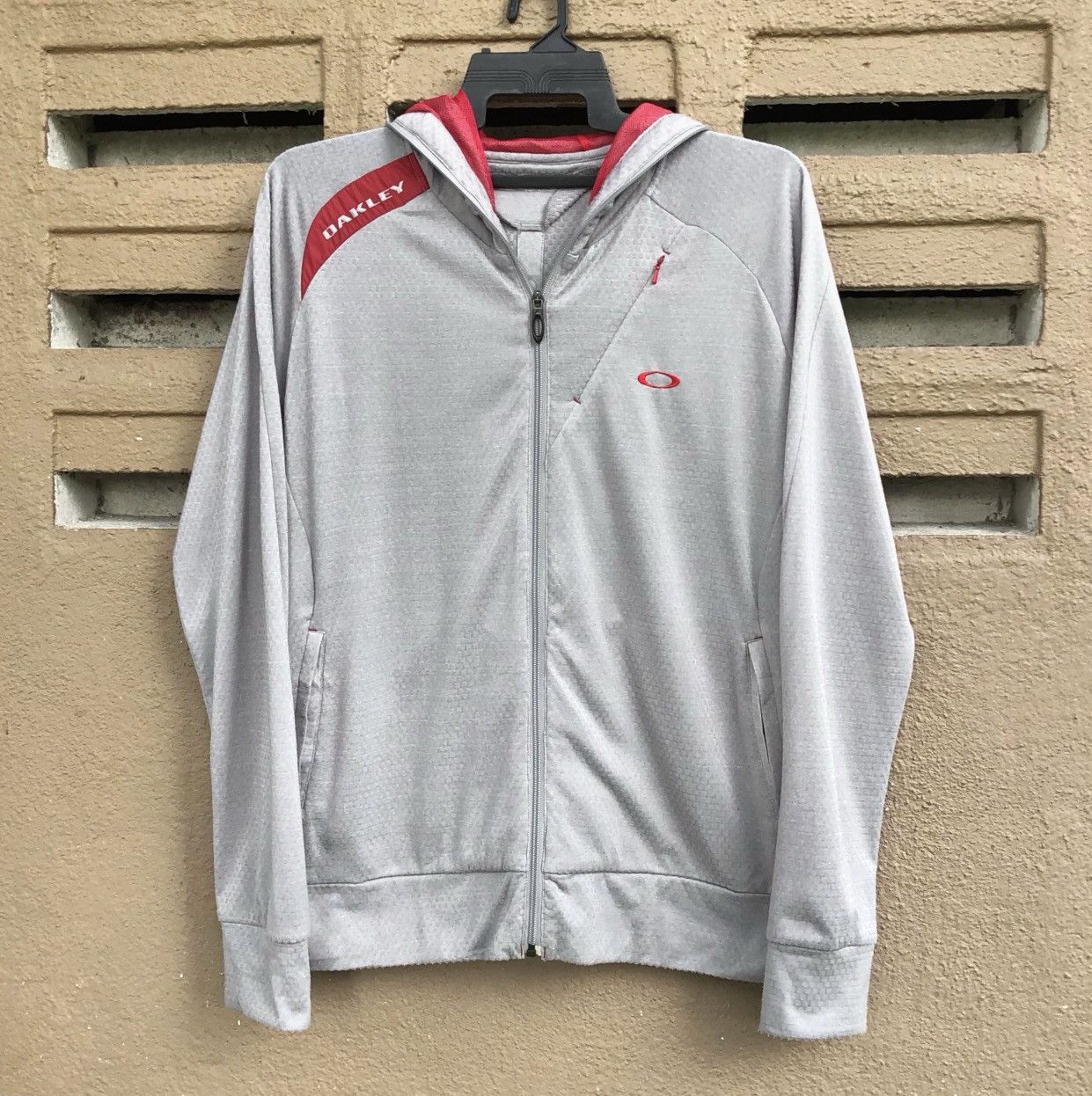 Oakley Oakley Men's Grey and Silver Full Zip Hoodie Size US XL / EU 56 / 4 - 1 Thumbnail