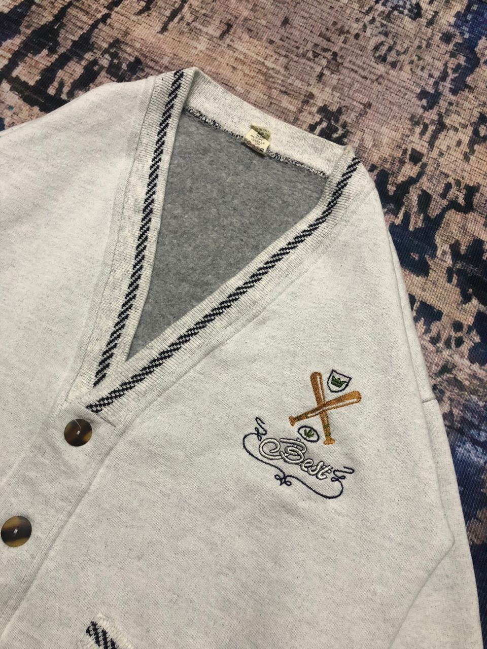 Pronto Uomo Vintage Pronto Moda Grey Cardigan Size XL / US 12-14 / IT 48-50 - 4 Thumbnail