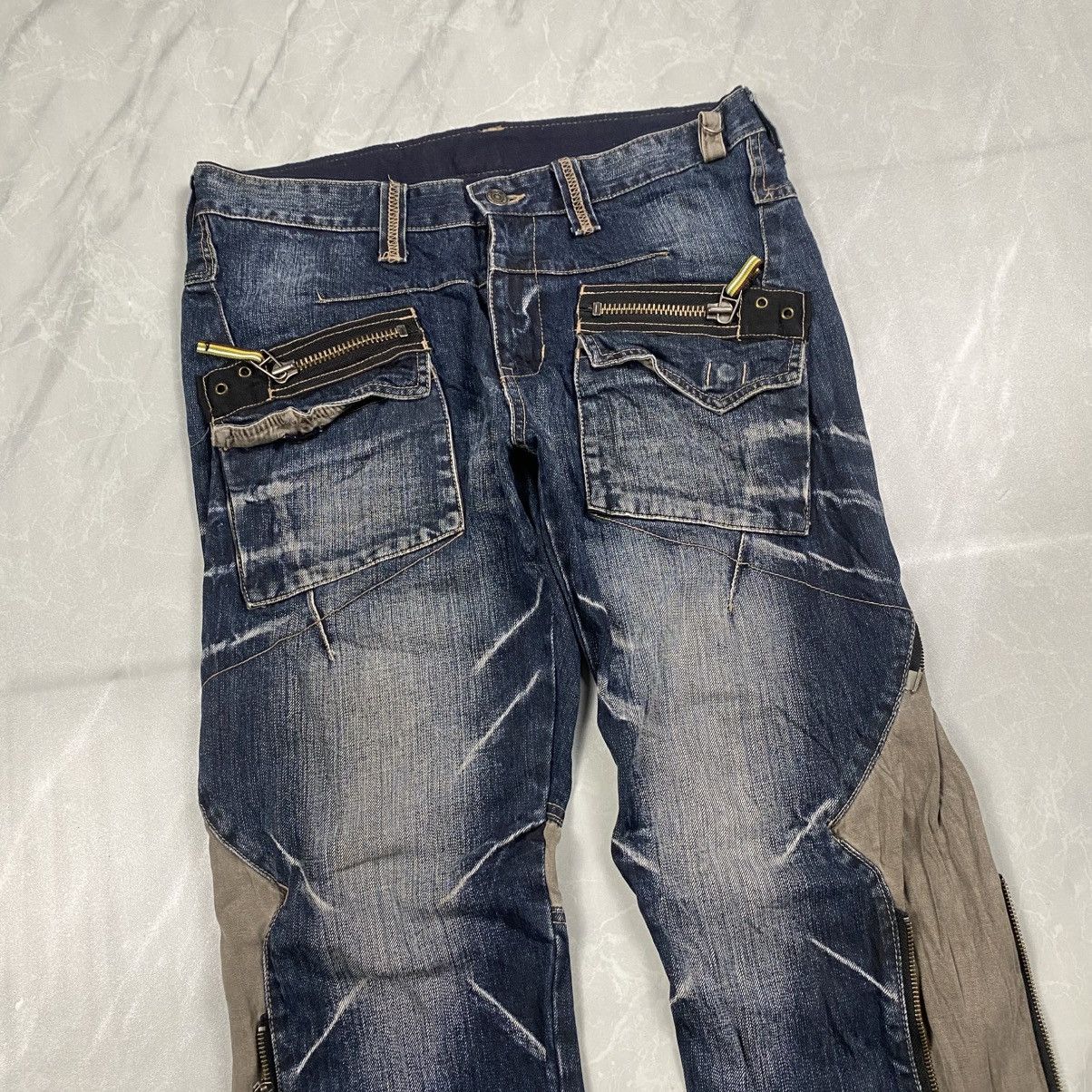 PPFM Rare PPFM Punk Goth Reconstruct Bondage Denim Size US 32 / EU 48 - 4 Thumbnail
