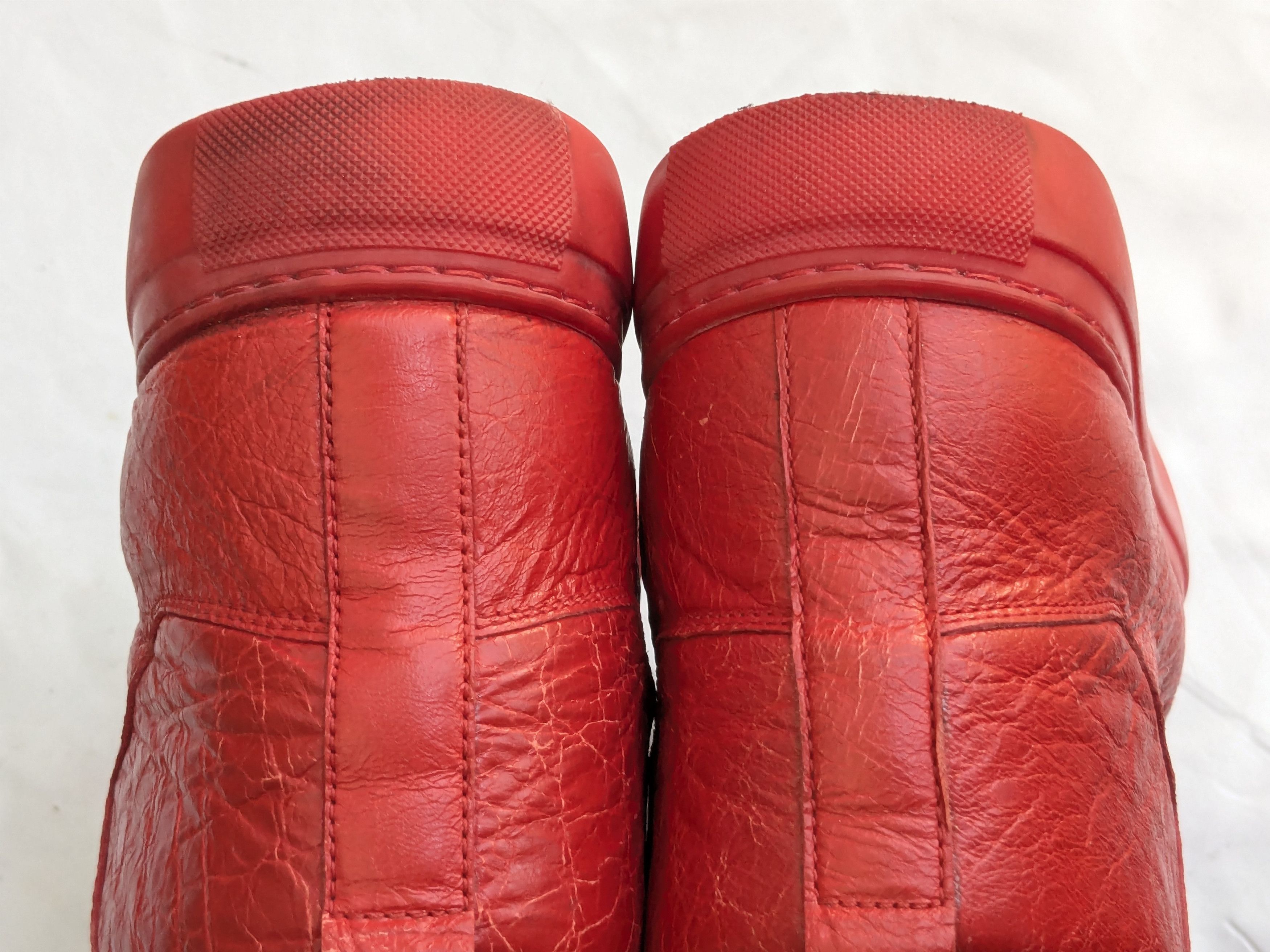 Balenciaga Balenciaga Arena Red 11 Leather High Tops Lace Up Size US 11 / EU 44 - 11 Thumbnail