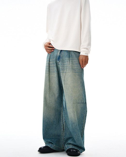Vintage American-style high-street men's baggy curved-leg jeans Size US 32 / EU 48 - 4 Thumbnail
