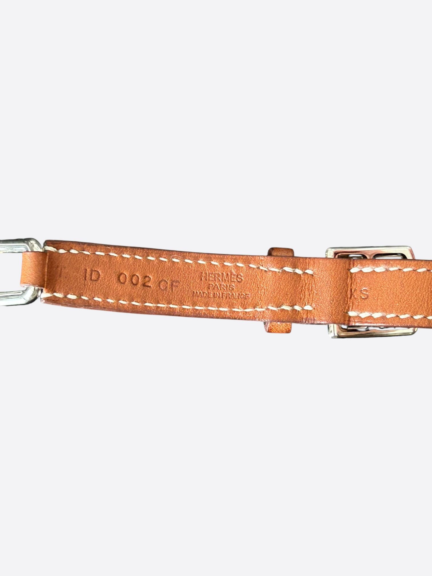 Hermes Hermes Brown Swift & Palladium Hardware Switch Bracelet Size ONE SIZE - 3 Thumbnail