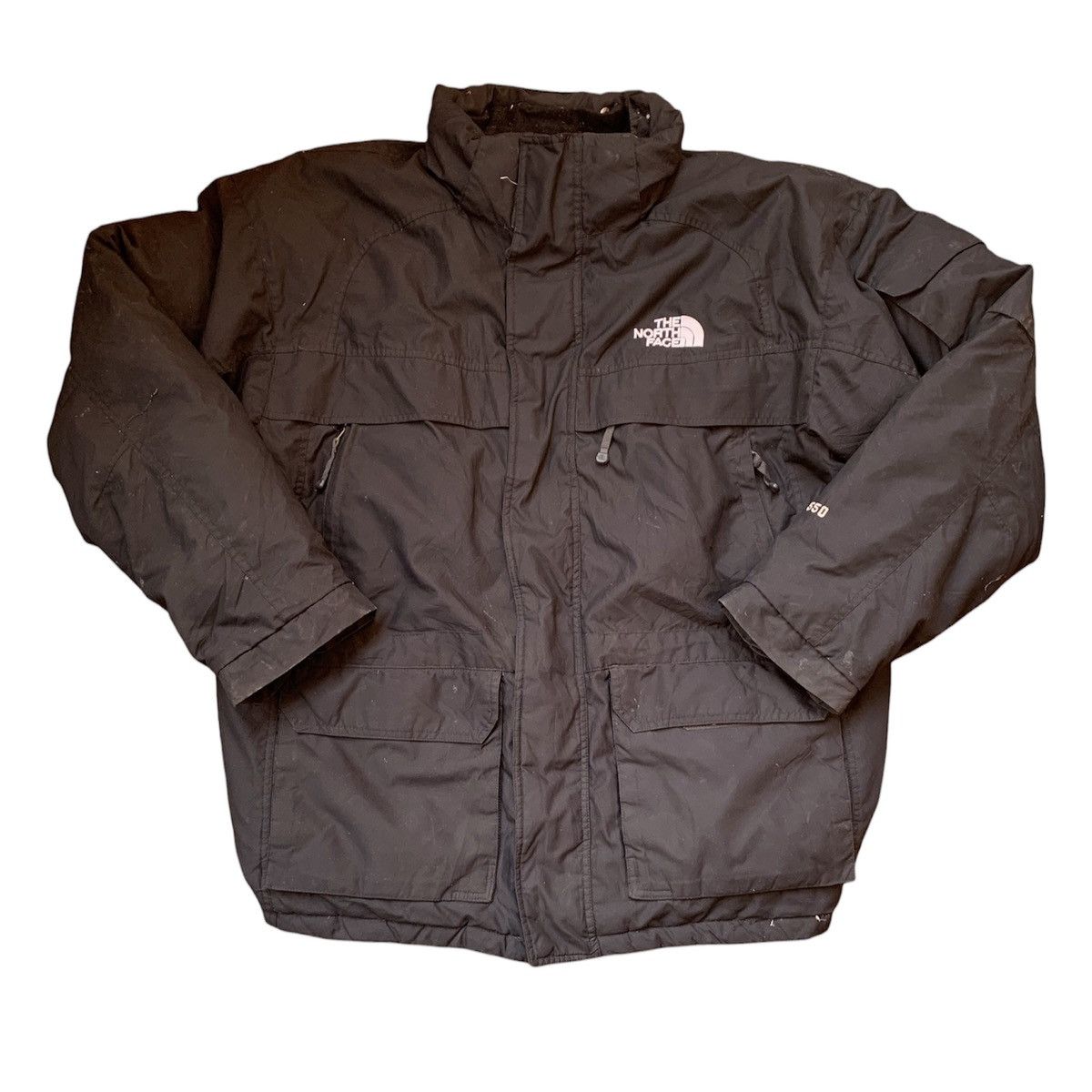 image of Vintage Y2K Gear The North Face 550 Gose Down Parka in Black, Men's (Size 2XL)