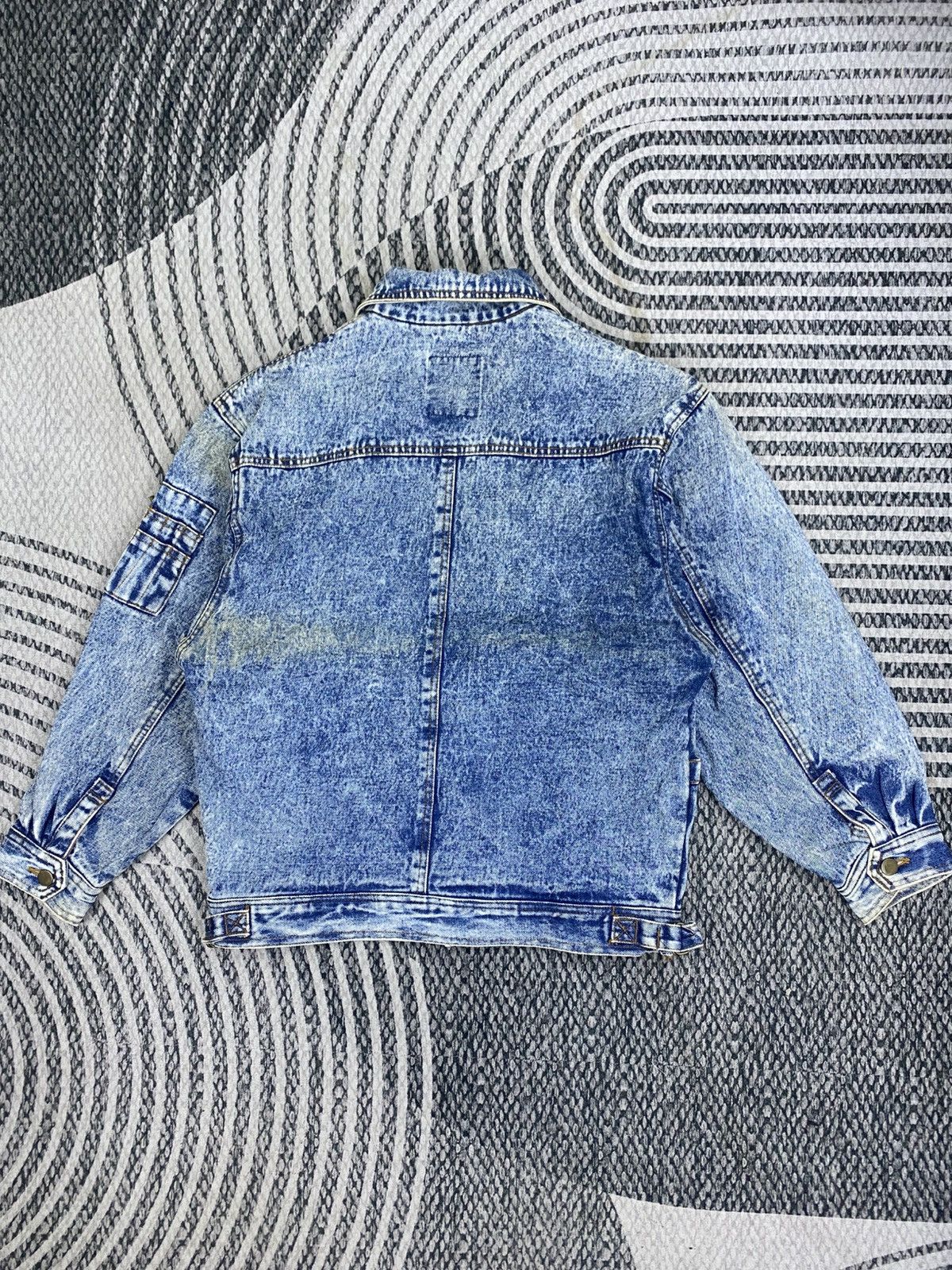 Japanese Brand Vintage Work Free Acid Blue Wash Denim Button Style Jacket Size US M / EU 48-50 / 2 - 2 Thumbnail