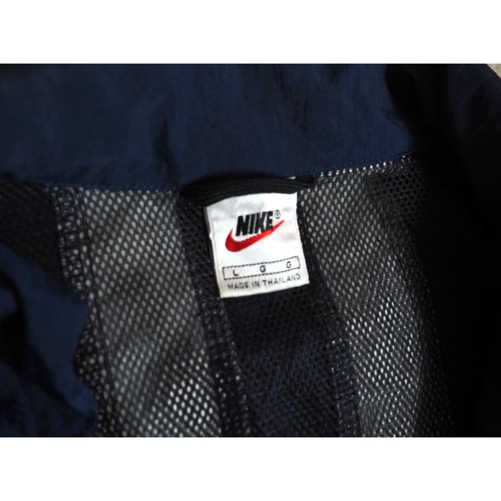 Nike VTG Nike Windbreaker Jacket Navy Swoosh 1/2 Zip Nylon Mens L Blue 90s Windbreaker Logo Jacket, 90s Theme, Regular Fit Size US L / EU 52-54 / 3 - 4 Thumbnail