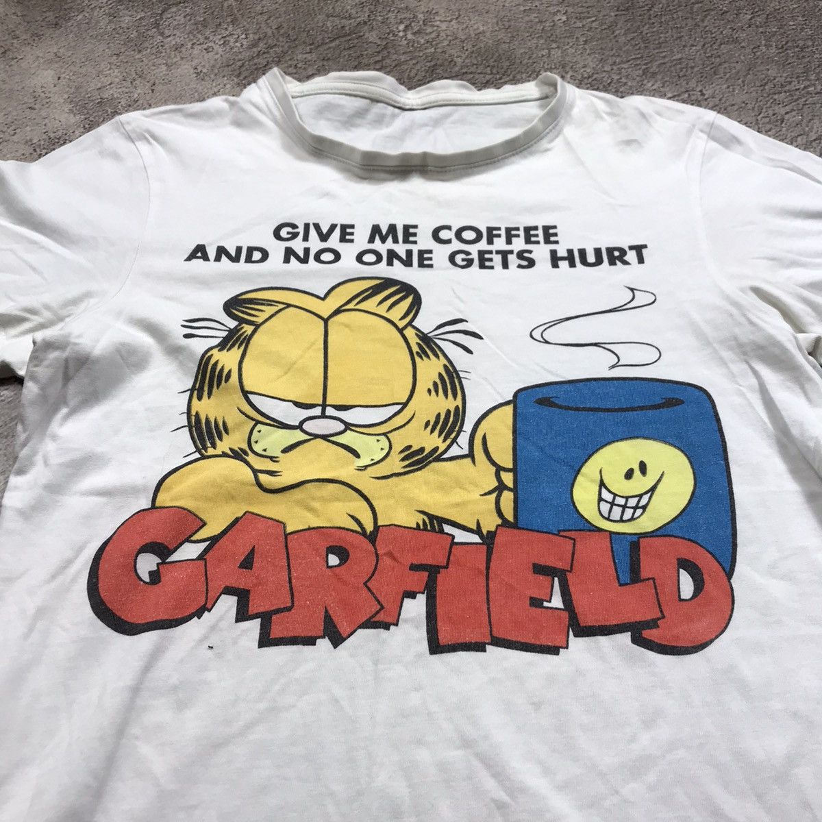 Vintage Vintage 90s Garfield Graphic Tee Sun Faded Streetwear Slim S Size US S / EU 44-46 / 1 - 3 Thumbnail