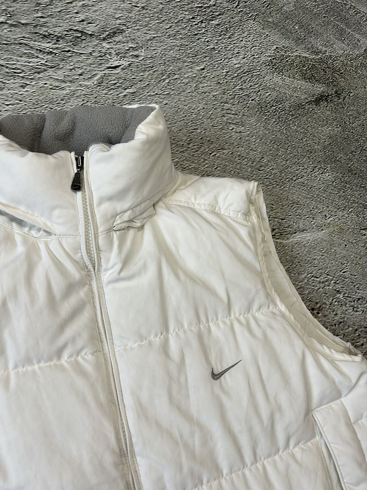 Nike × Vintage Nike vintage white puffer vest small swoosh Size US S / EU 44-46 / 1 - 2 Thumbnail