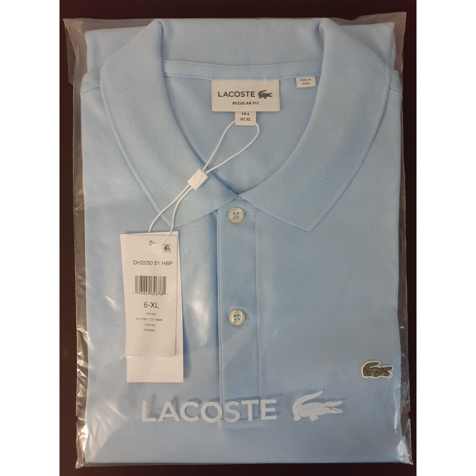 Lacoste Lacoste Mens Pima Jersey Interlock Regular Fit Polo Blue XL Size US XL / EU 56 / 4 - 2 Thumbnail