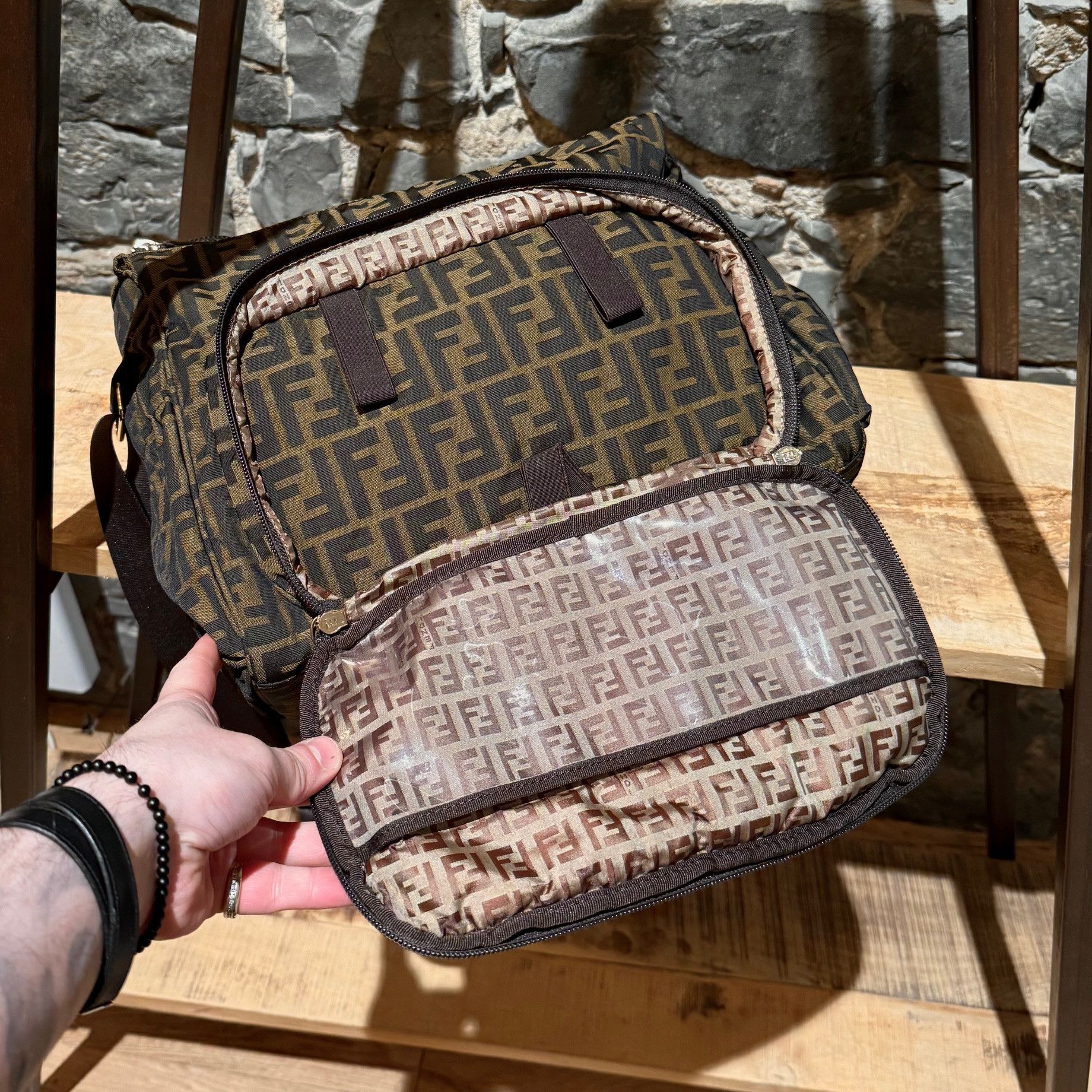 Fendi Fendi FF Zucca Diaper Messenger Bag W/ Changing Pad Size ONE SIZE - 13 Thumbnail