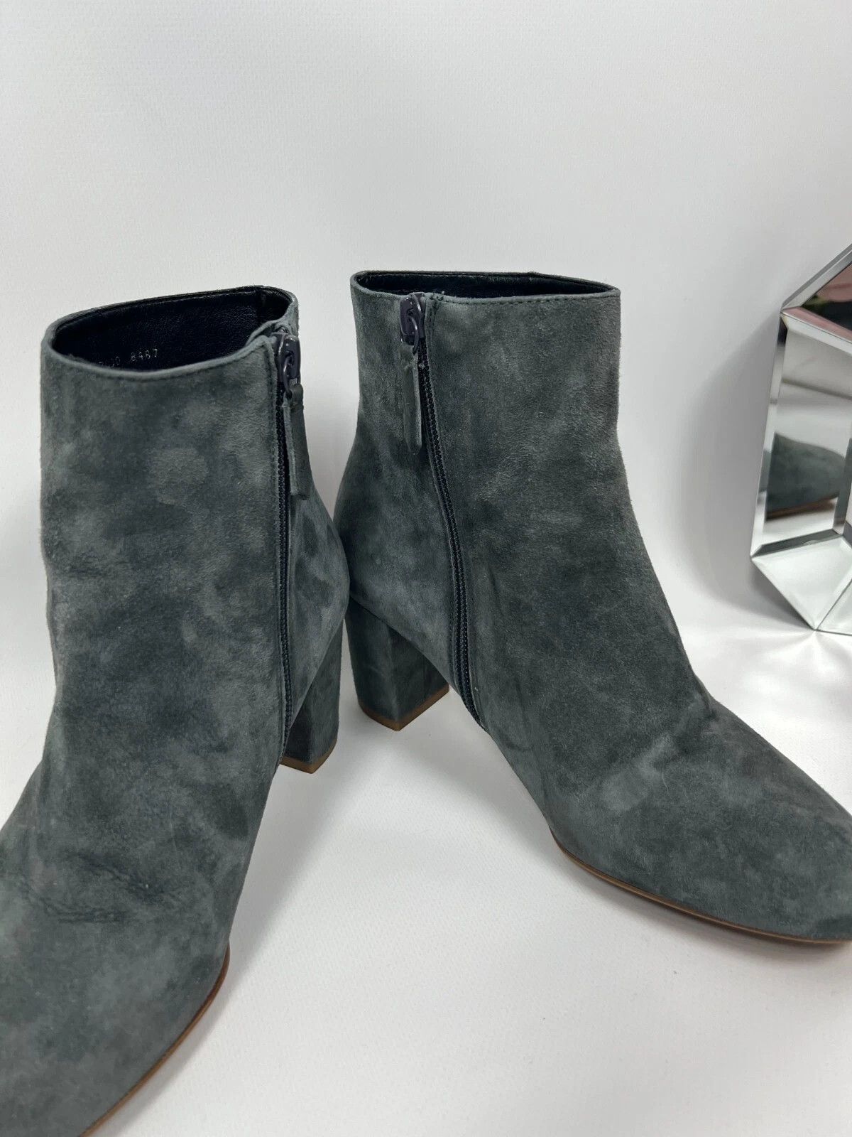 Reiss REISS Women's Charcoal Florens Casual Block Heeled Boots Size US 7.5 / IT 37.5 - 5 Thumbnail