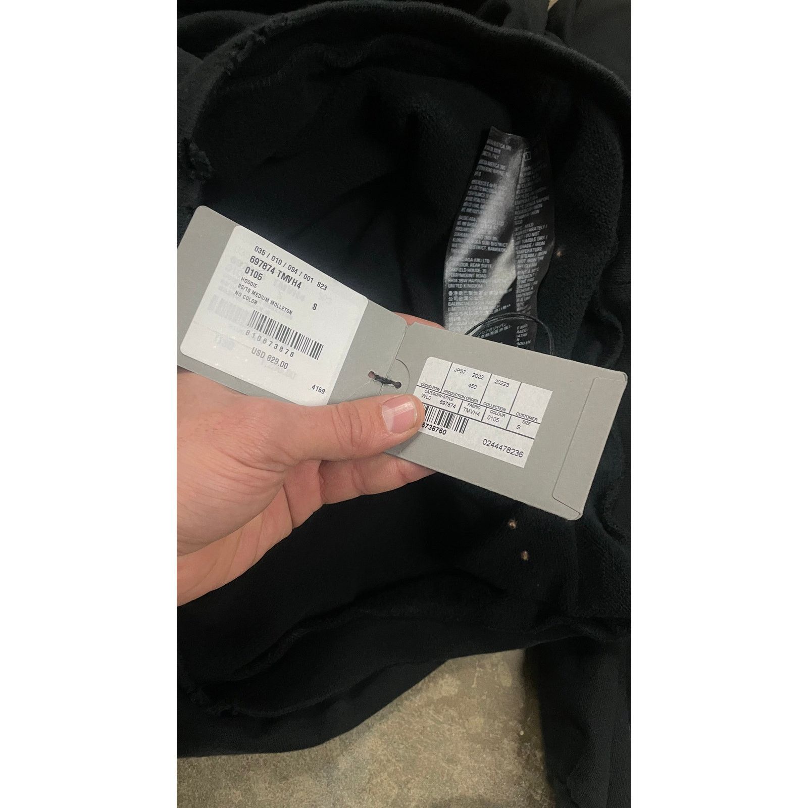 Balenciaga Balenciaga 90% Distressed Hoodie Black New Small With Tags Size US S / EU 44-46 / 1 - 7 Thumbnail