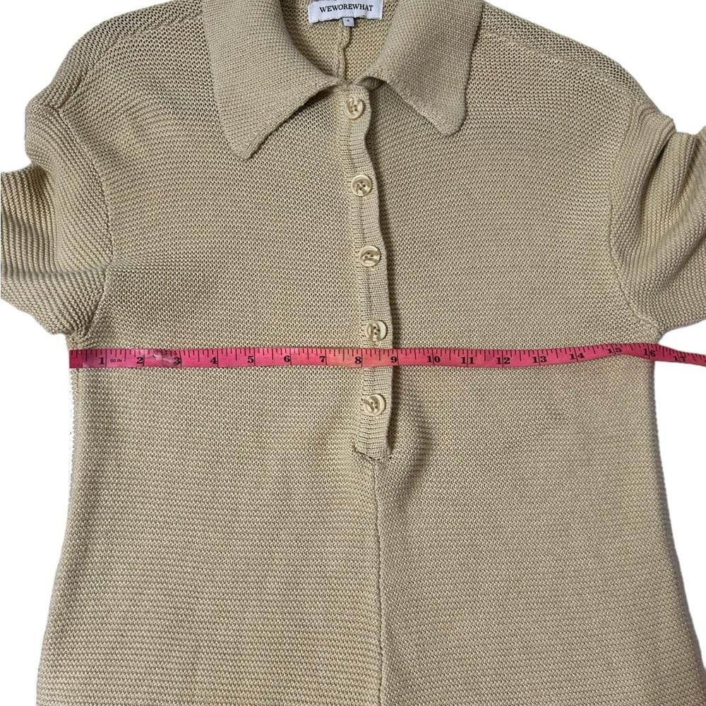 Designer WeWoreWhat l Tan Knit Casual Romper Small Size 28" / US 6 / IT 42 - 6 Thumbnail