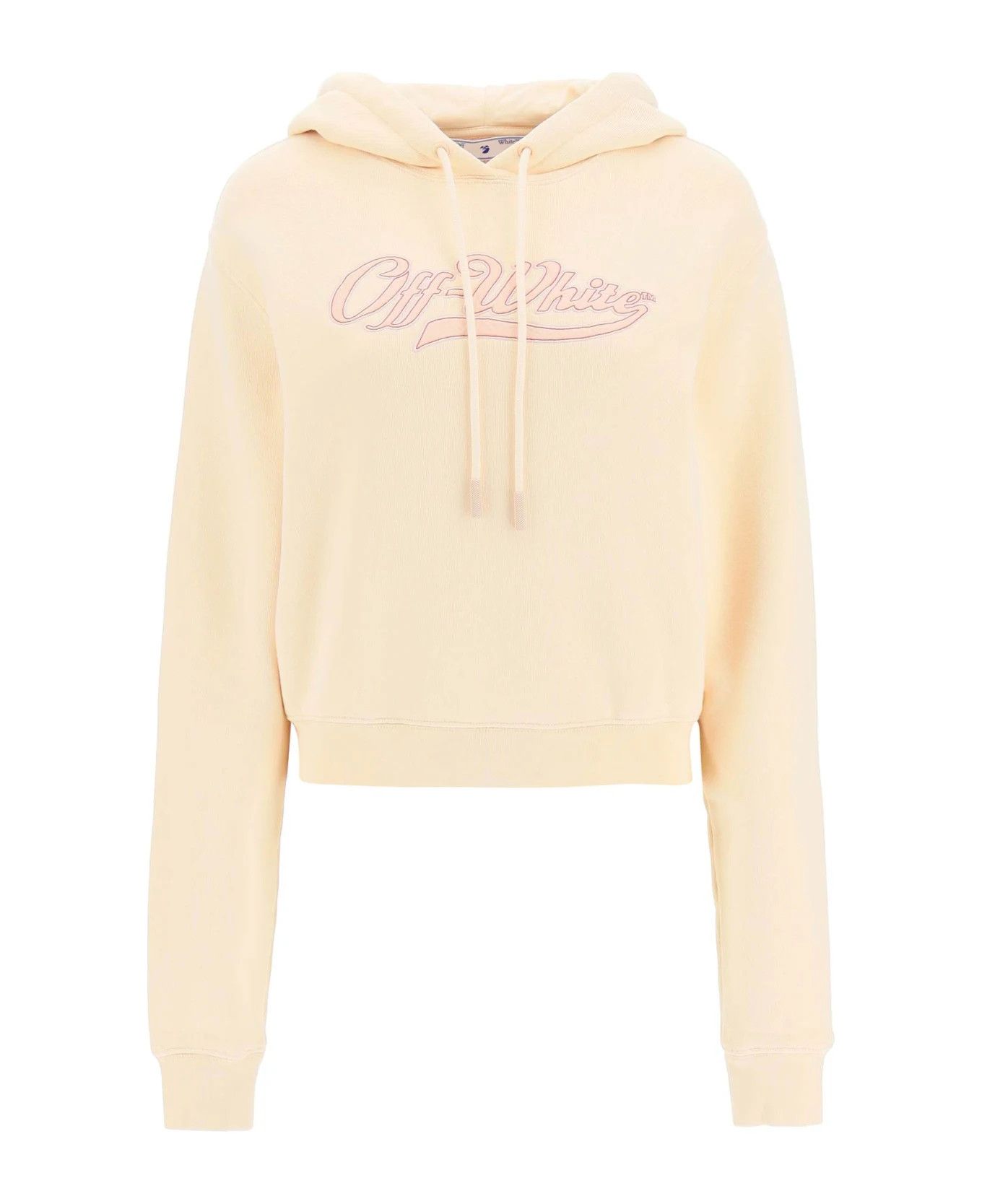 Off-White o1y1225 Logo Hoodie in Sand Size XS / US 0-2 / IT 36-38 - 1 Thumbnail