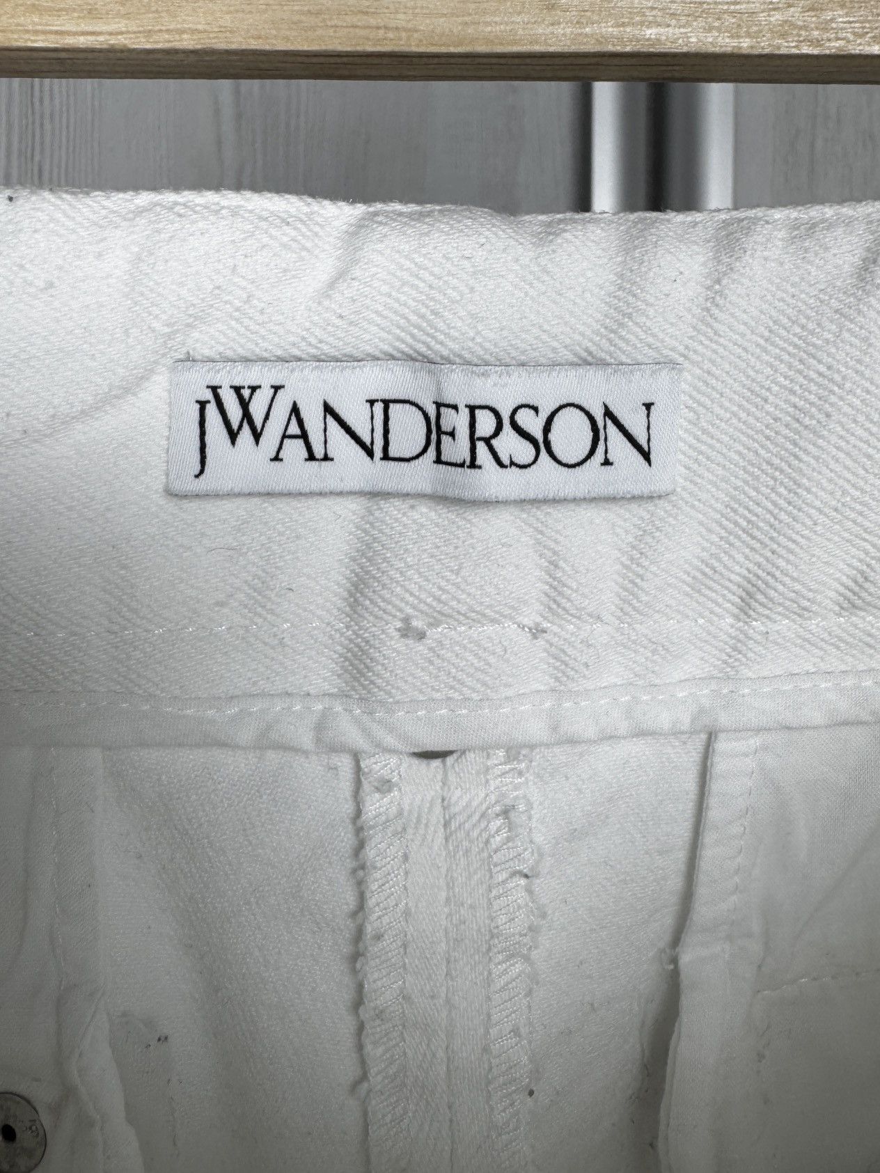 JW Anderson JW Anderson white straight wide leg denim jeans pants rare Size 26" / US 2 / IT 38 - 10 Thumbnail