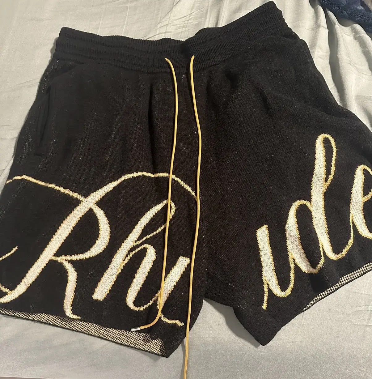 Rhude Rhude gp script logo knit shorts Size US 34 / EU 50 - 1 Thumbnail