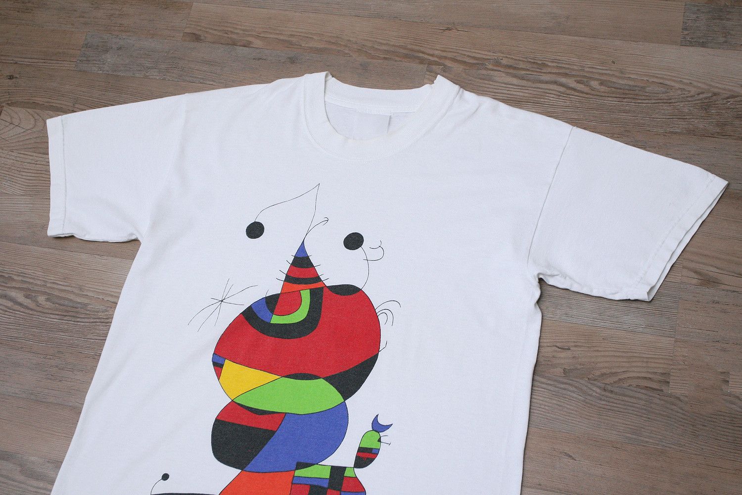 Vintage Vintage 00s 01 Jean Miro Abstract Art Print Tee T Shirt Size US M / EU 48-50 / 2 - 3 Thumbnail