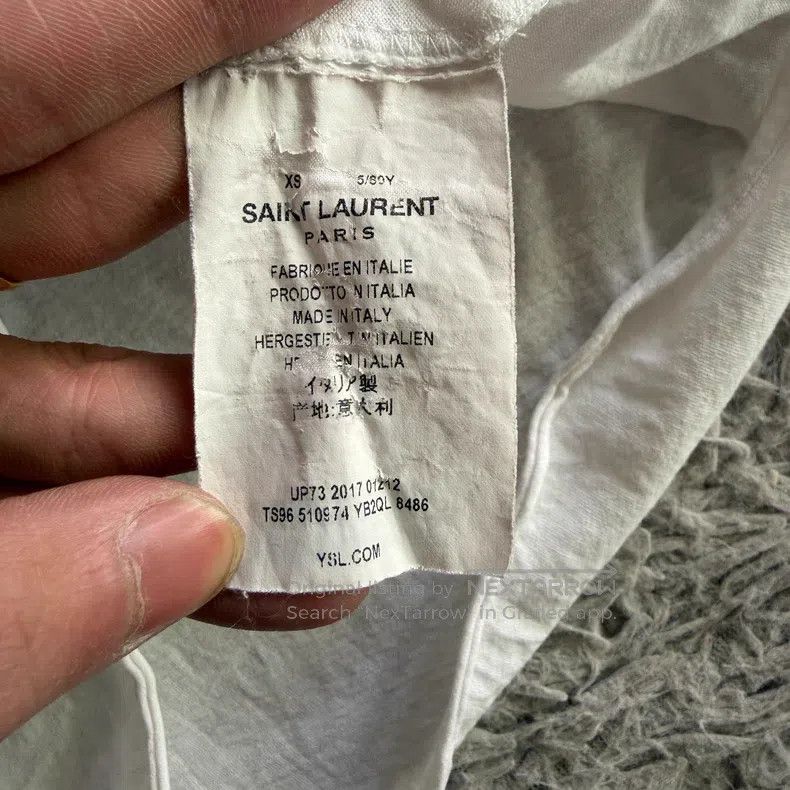 Saint Laurent Paris Saint Laurent Paris White Beach Palm Short Sleeve T-Shirt Size US XS / EU 42 / 0 - 5 Thumbnail