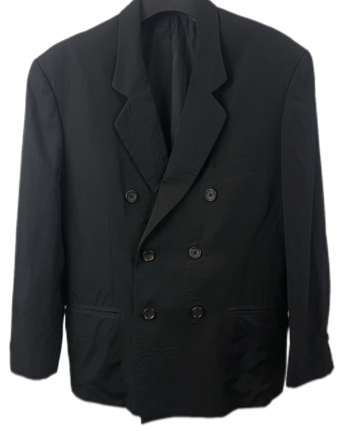 Yohji Yamamoto ohji Yamamoto POUR HOMME WoolDouble Breasted Jacket Black Size 48L - 1 Thumbnail