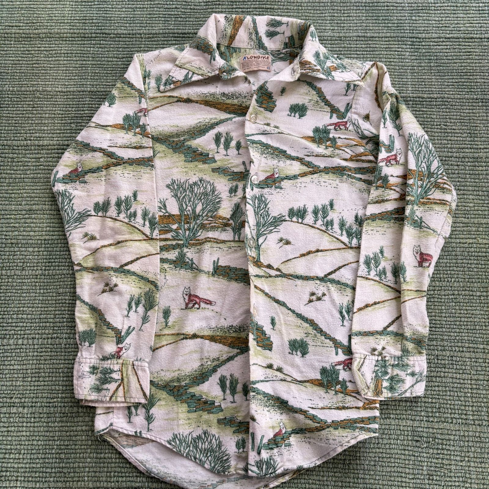 Vintage True Vintage 70s Klondike Pattern Youth Size Flannel Shirt Size S / US 4 / IT 40 - 1 Thumbnail