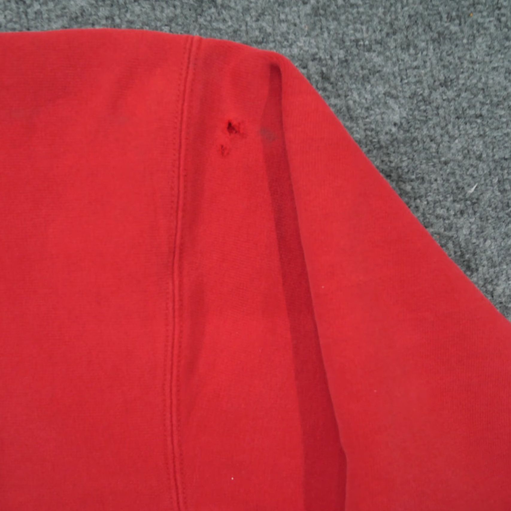 Lands' End VINTAGE Lands' End Sweatshirt Mens Pullover Crew Neck Cotton Blend Red XL Tall Distressed Holes 90s University Logo All Seasons Size US XL / EU 56 / 4 - 5 Thumbnail