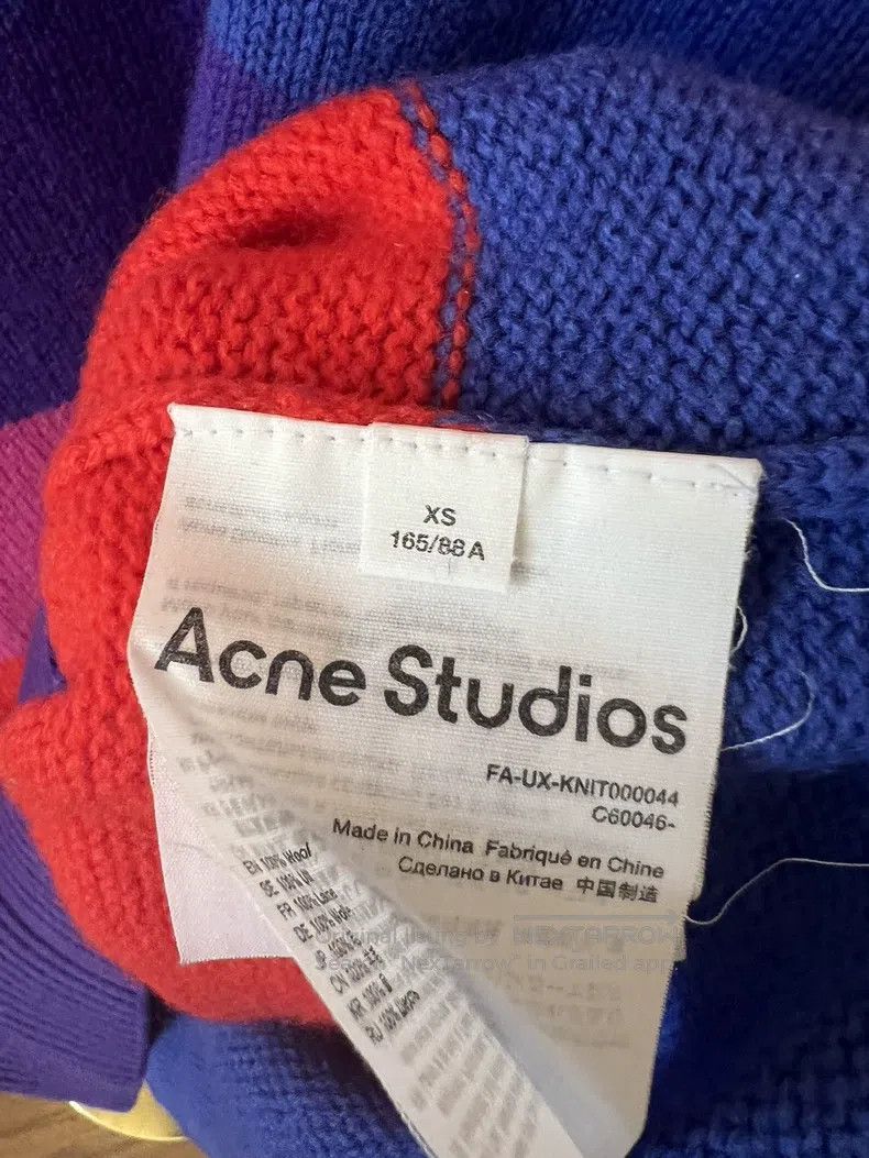 Acne Studios Acne Studios Rainbow striped wool sweater, red, blue, and Size XS / US 0-2 / IT 36-38 - 3 Thumbnail
