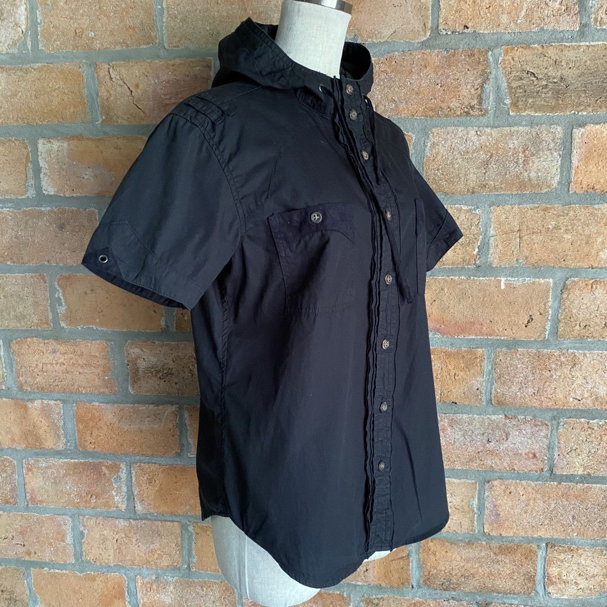 PPFM PPFM Black Short-Sleeve Hoodie Shirt Size US S / EU 44-46 / 1 - 1 Thumbnail