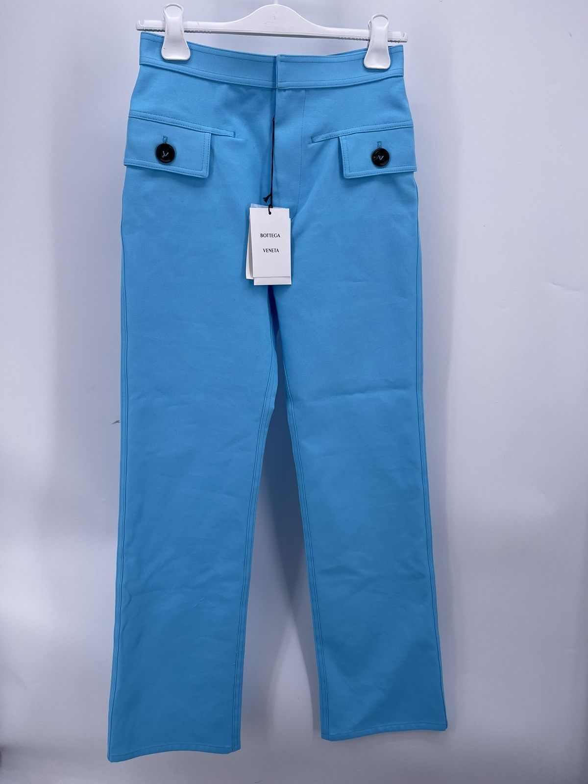 Bottega Veneta Bottega Veneta Canvas Blue Trousers Size 40 Size 27" / US 4 / IT 40 - 1 Thumbnail