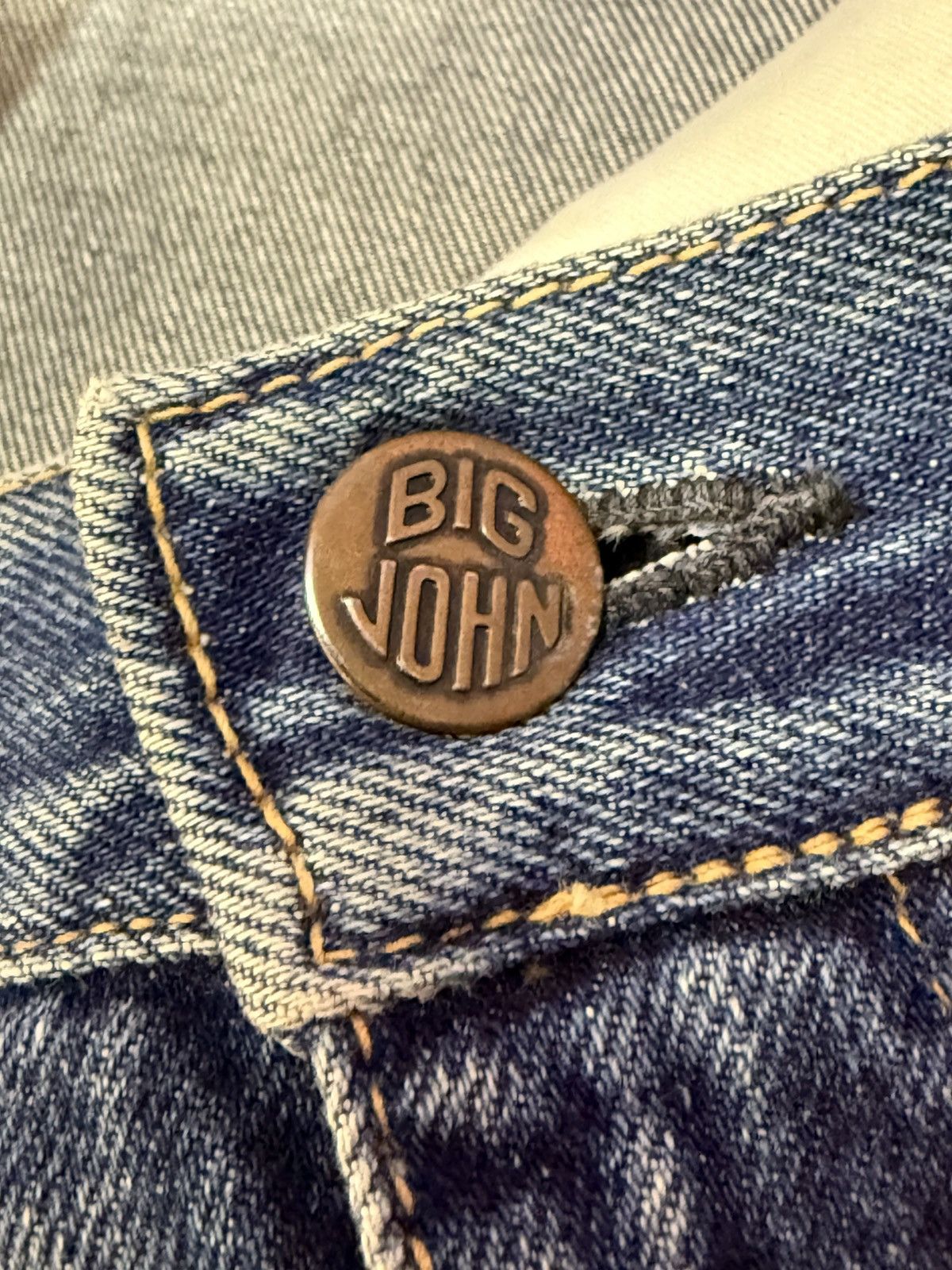 Big John × Vintage 70s Big John Talon Zipper Aging Distressed Mud Flared Jeans Size US 32 / EU 48 - 20 Thumbnail