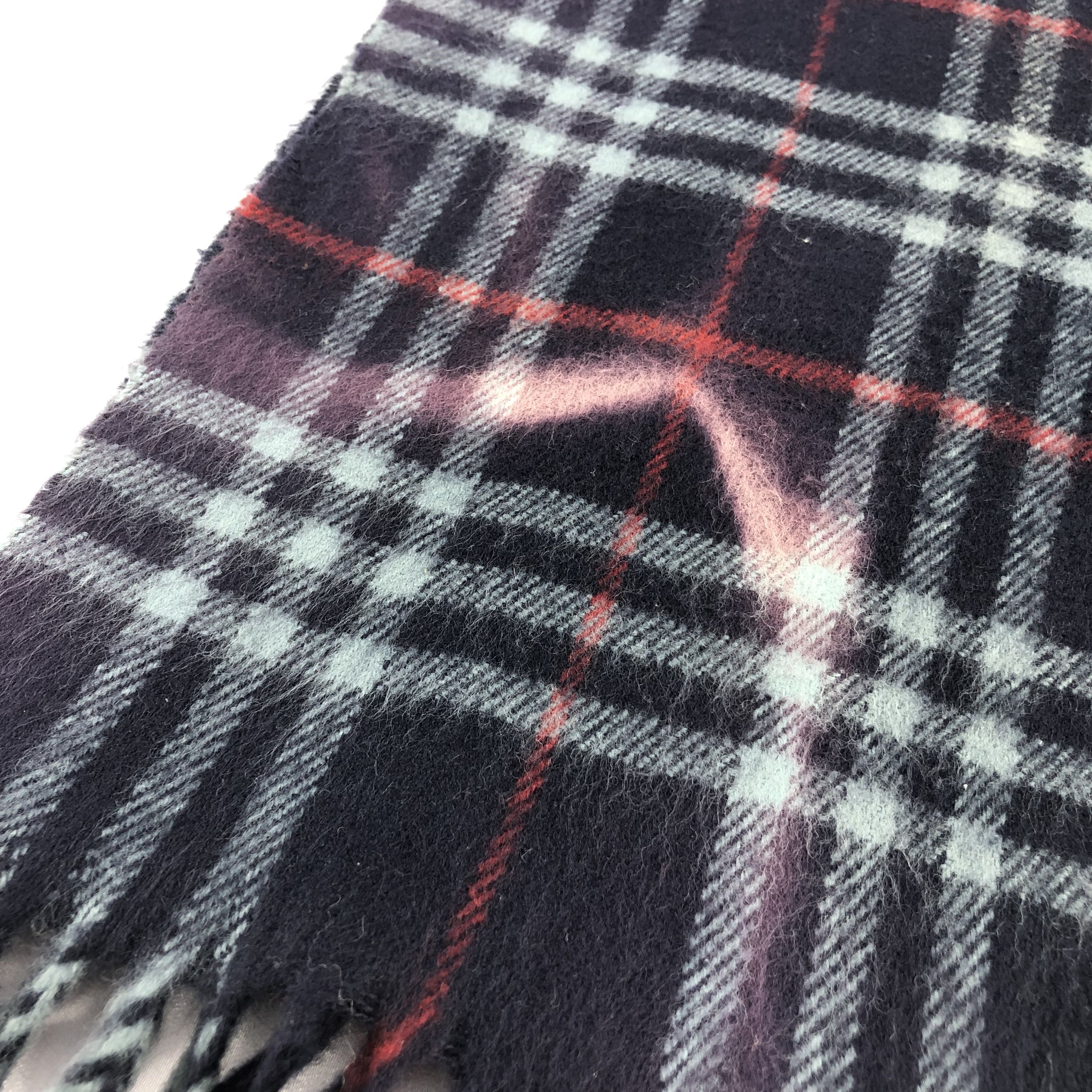 Burberry Burberrys Nova Check Blue Wool Scarf Muffler V996 Size ONE SIZE - 5 Thumbnail